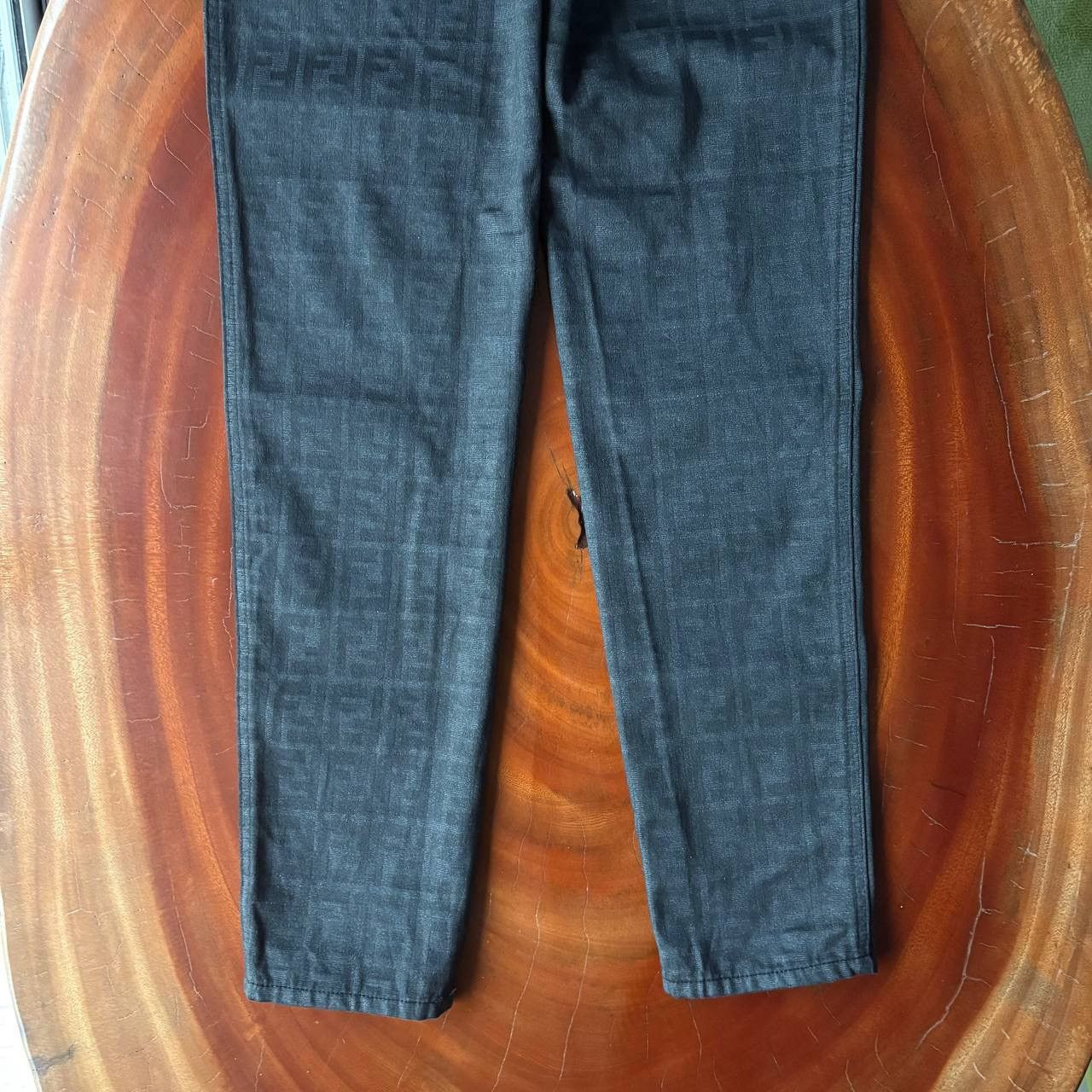 Fendi Vintage Fendi Zucca Dark Grey Monogram Jeans Pants Size US 27 - 6 Thumbnail
