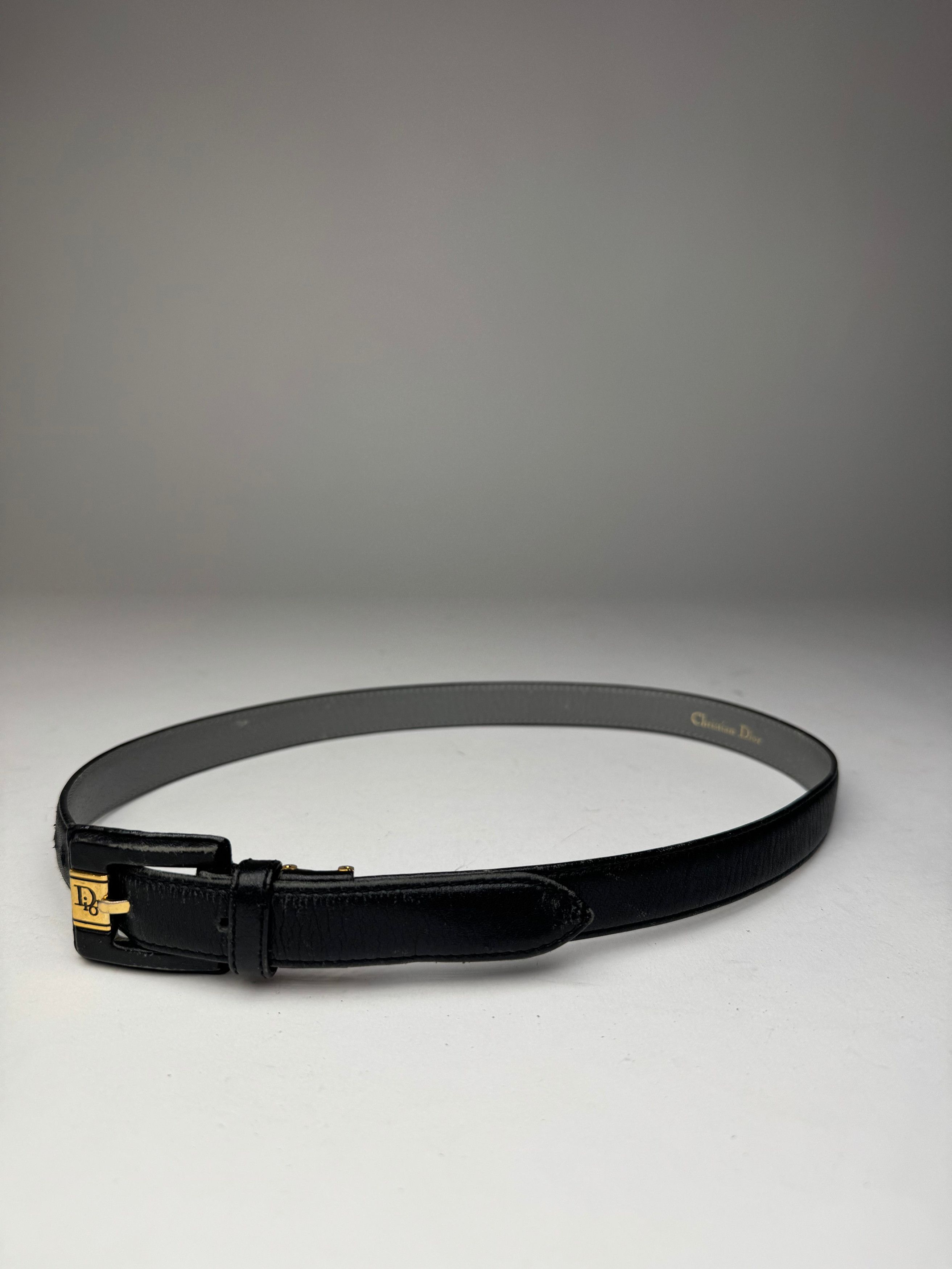 Dior Vintage Leather Belt Black Size ONE SIZE - 1 Thumbnail