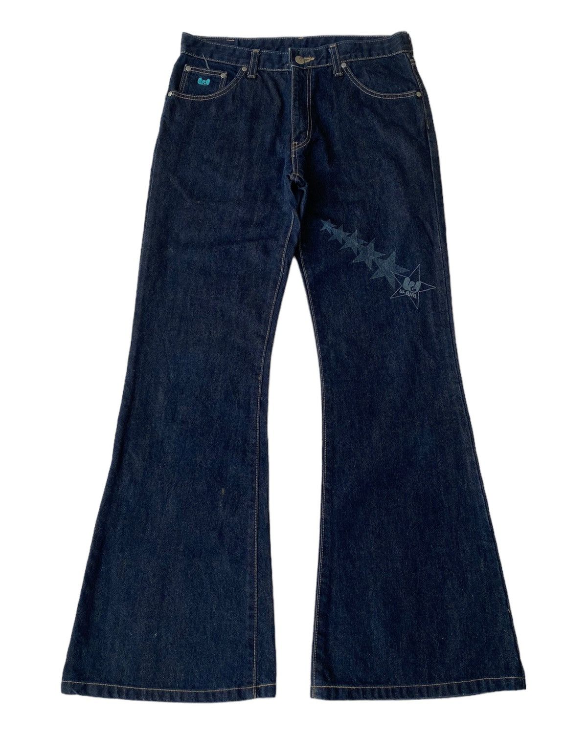 If Six Was Nine × Undercover FLARED🔥WRANGLER BELL BOTTOM W-GIRL FLARE DENIM JEANS Size US 30 / EU 46 - 7 Thumbnail