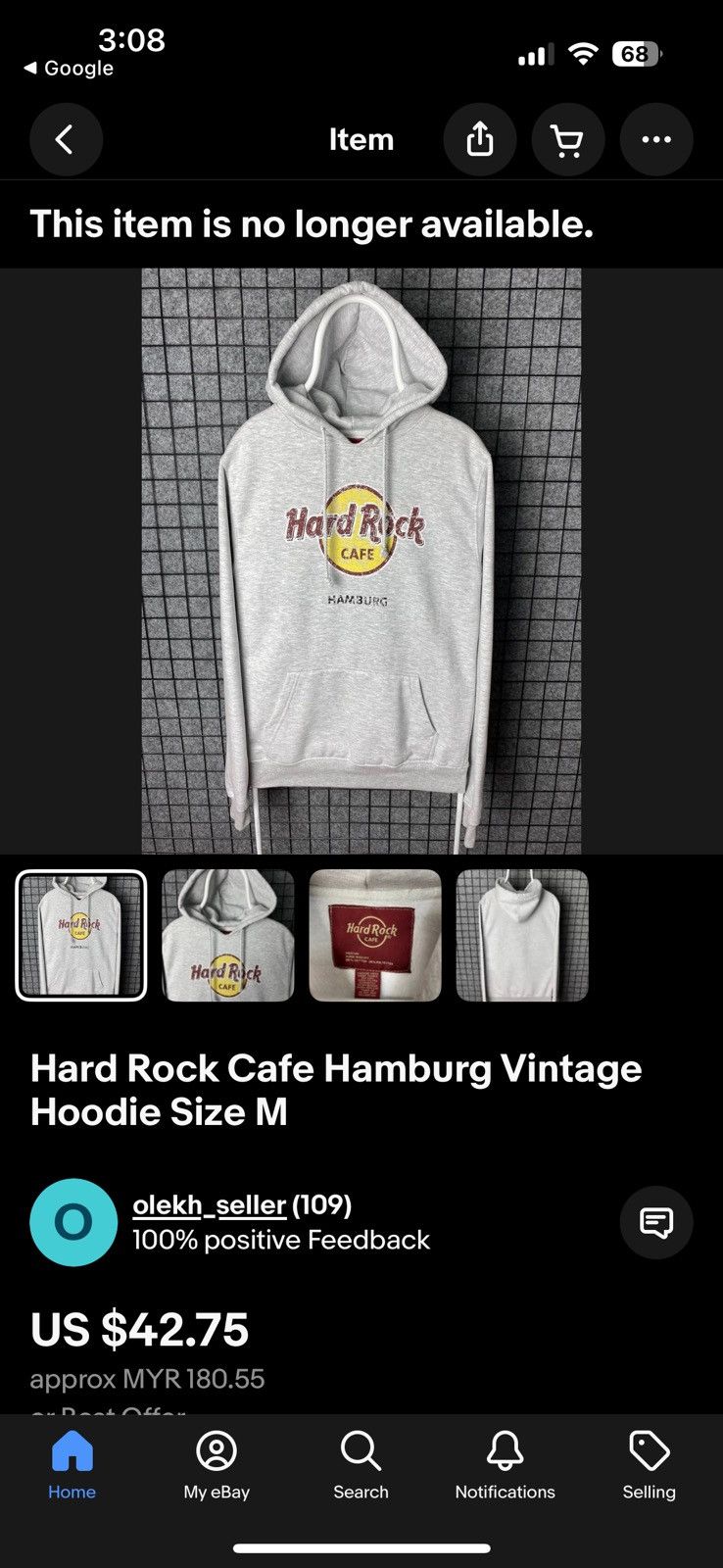 Hard Rock Cafe Vintage Hard Rock Cafe Penang Hoodie Size US M / EU 48-50 / 2 - 7 Thumbnail