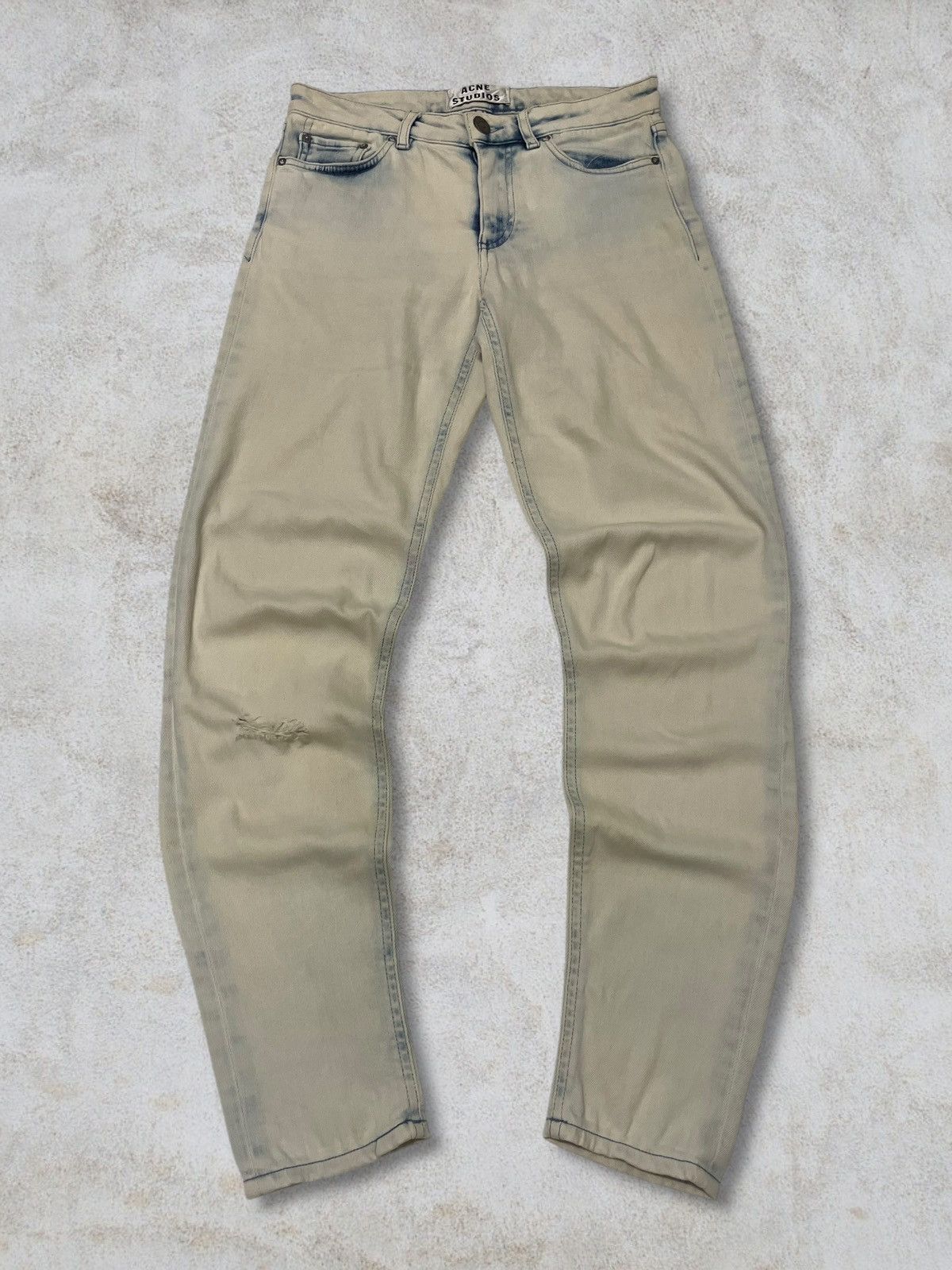 Acne Studios Acne Studios Bleached MudWash Distressed Slim Designer Jeans Size 27" / US 4 / IT 40 - 9 Thumbnail