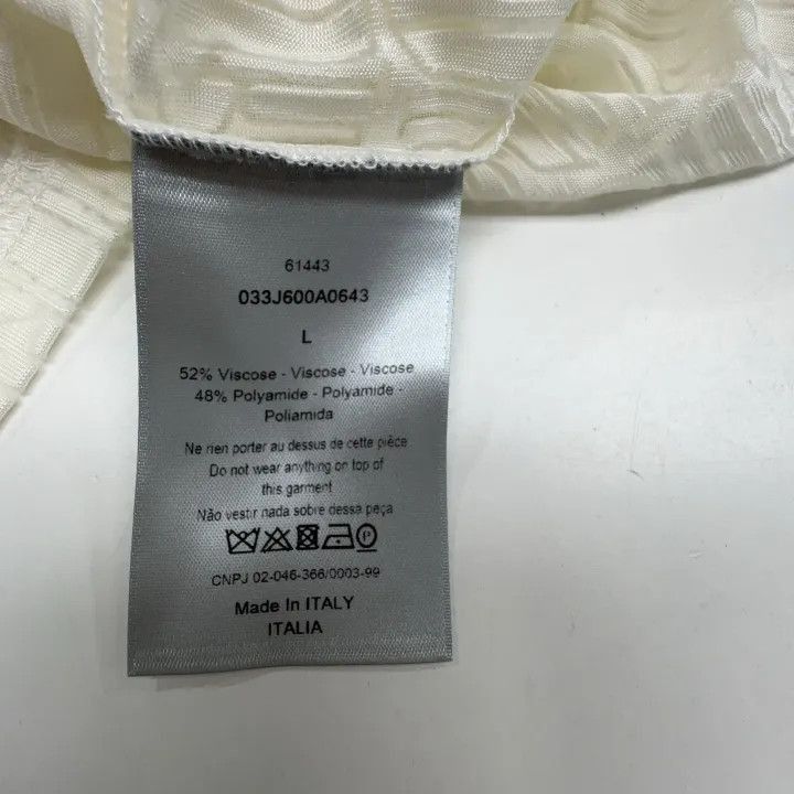 Dior Dior Dior Artistic Signature Sheer White T-Shirt 0079-2507 Size US L / EU 52-54 / 3 - 4 Thumbnail