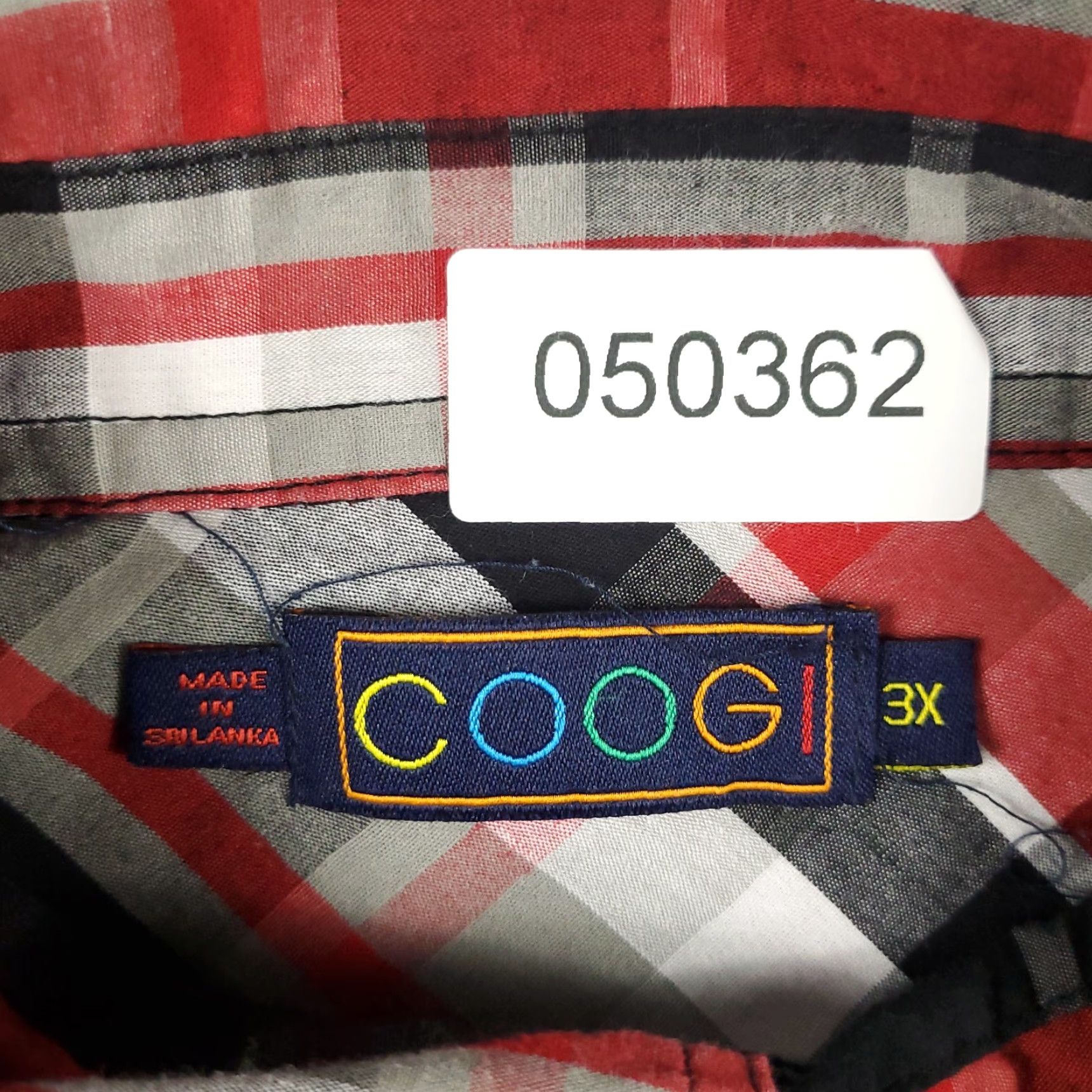 Coogi COOGI Button-Up Shirt Men 3X Red Plaid Long Sleeve Casual Button-Down Cotton Big & Tall Mens Shirt Size US XXL / EU 58 / 5 - 6 Thumbnail