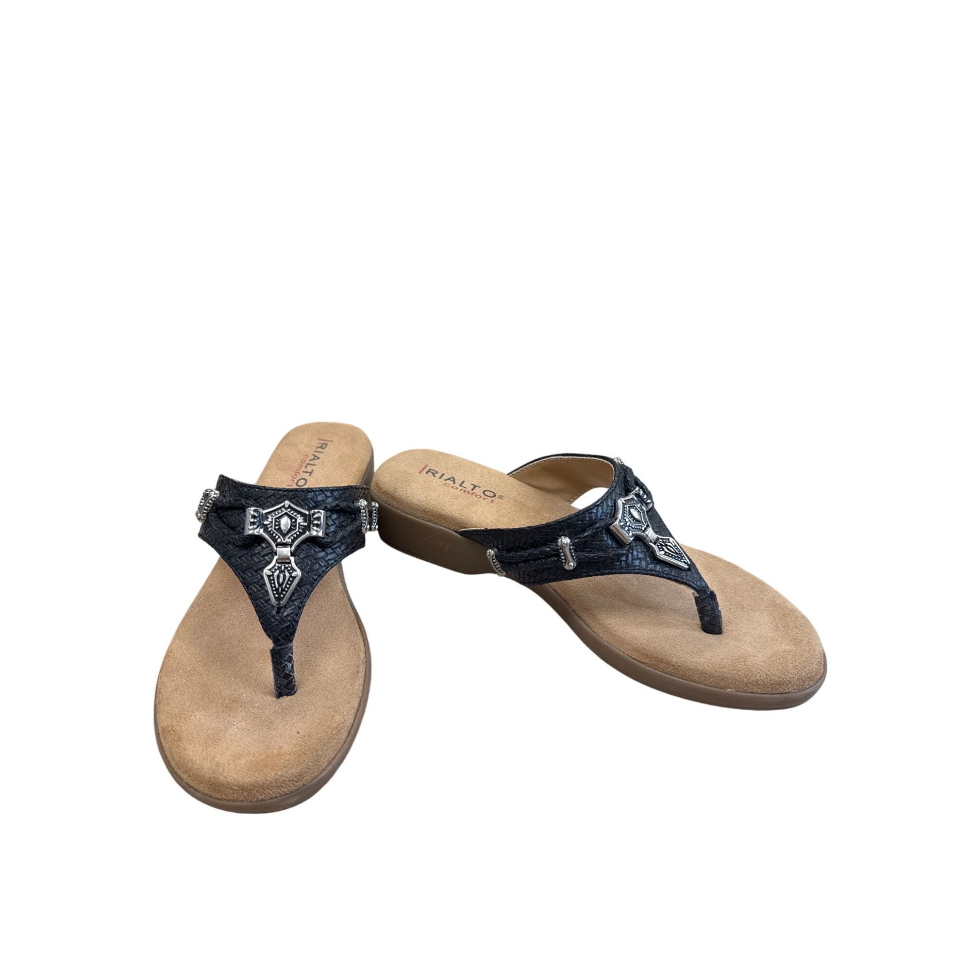 Other Rialto Womens Black Bejeweled Slip-On Sandals Size 7M SKU 82 Size US 7 / IT 37 - 1 Thumbnail