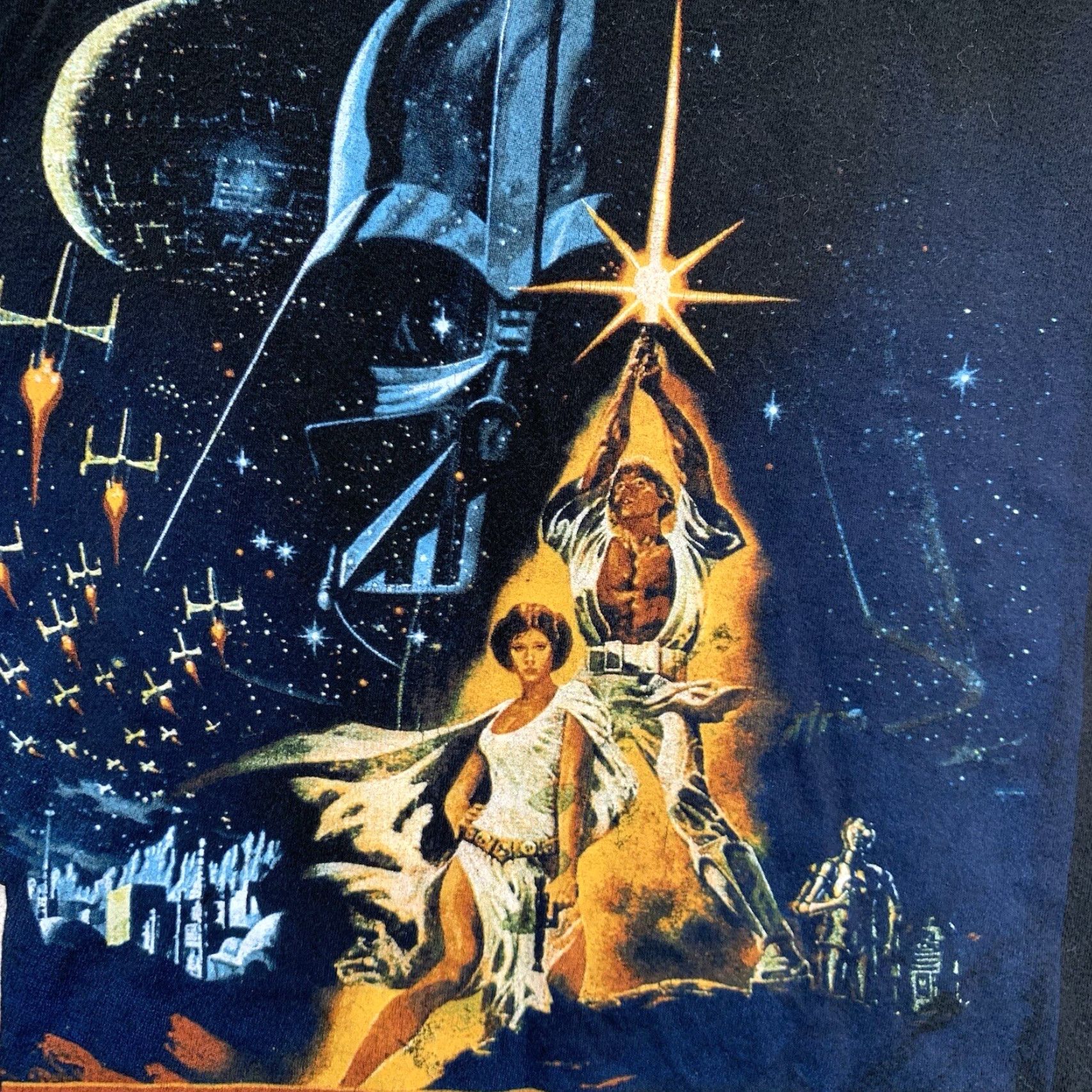 Star Wars Star Wars Comic Book Art T-Shirt Unisex Adult Large Black Graphic Print Vader Luke Leia Size US L / EU 52-54 / 3 - 4 Thumbnail