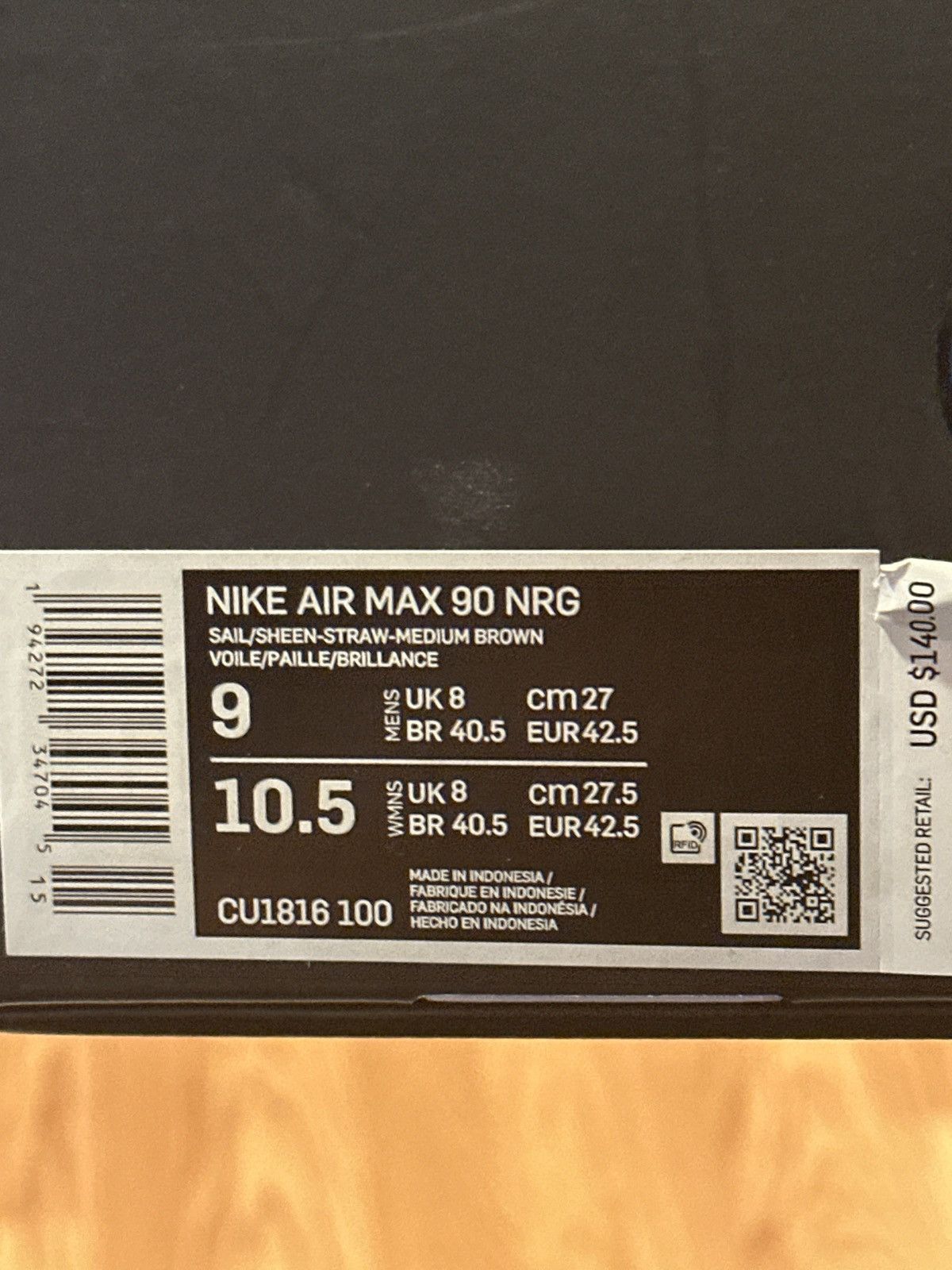 DQM × Nike Nike Air Max 90 NRG - “Bacon (2021)” Size US 9 / EU 42 - 7 Thumbnail