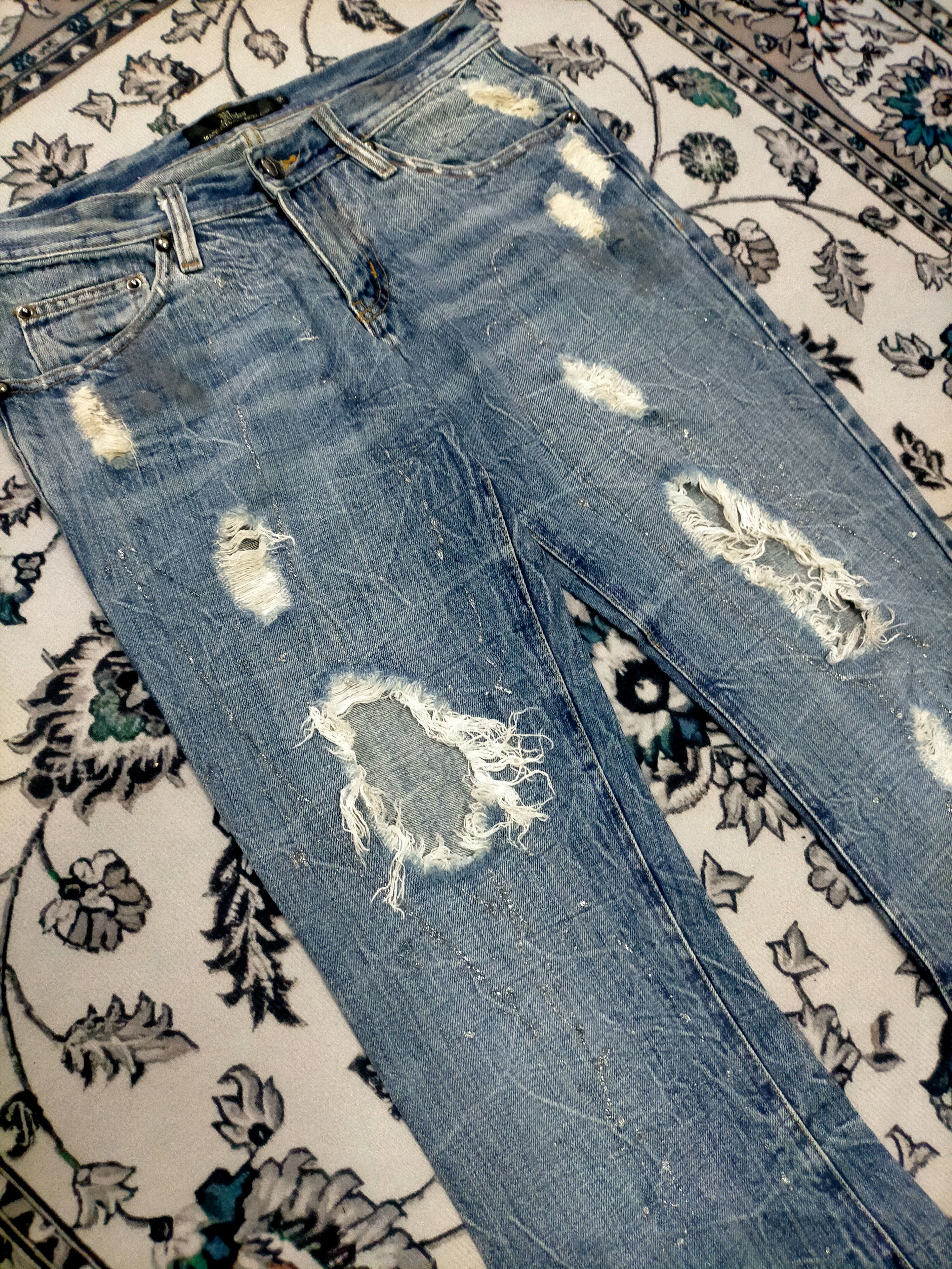 If Six Was Nine 🔥Rare🔥Midas Insane Distressed Flare Jeans Size US 30 / EU 46 - 4 Thumbnail