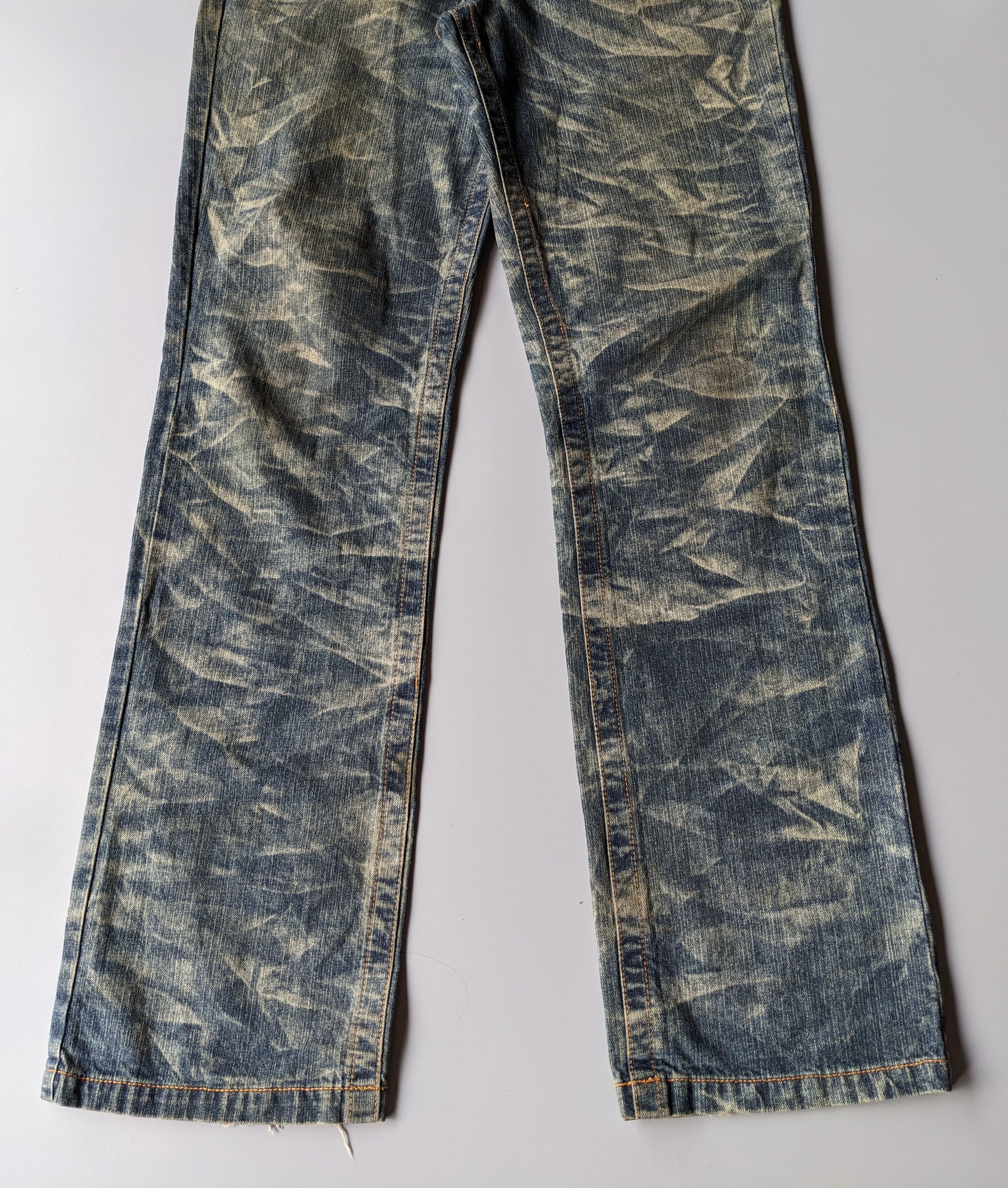 Japanese Brand Introduce Homme bleach wash flare jeans Size US 31 - 4 Thumbnail