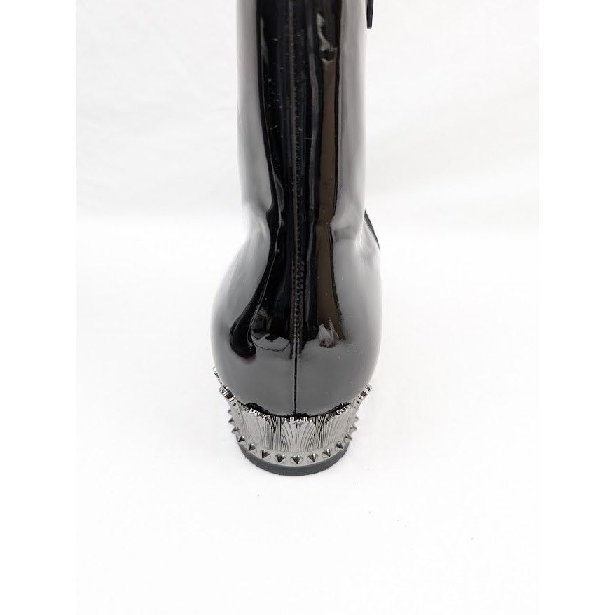Christian Louboutin o1rshd1 Lipsiboot 35mm Patent Leather Boot in Black Size US 12 / EU 45 - 15 Thumbnail