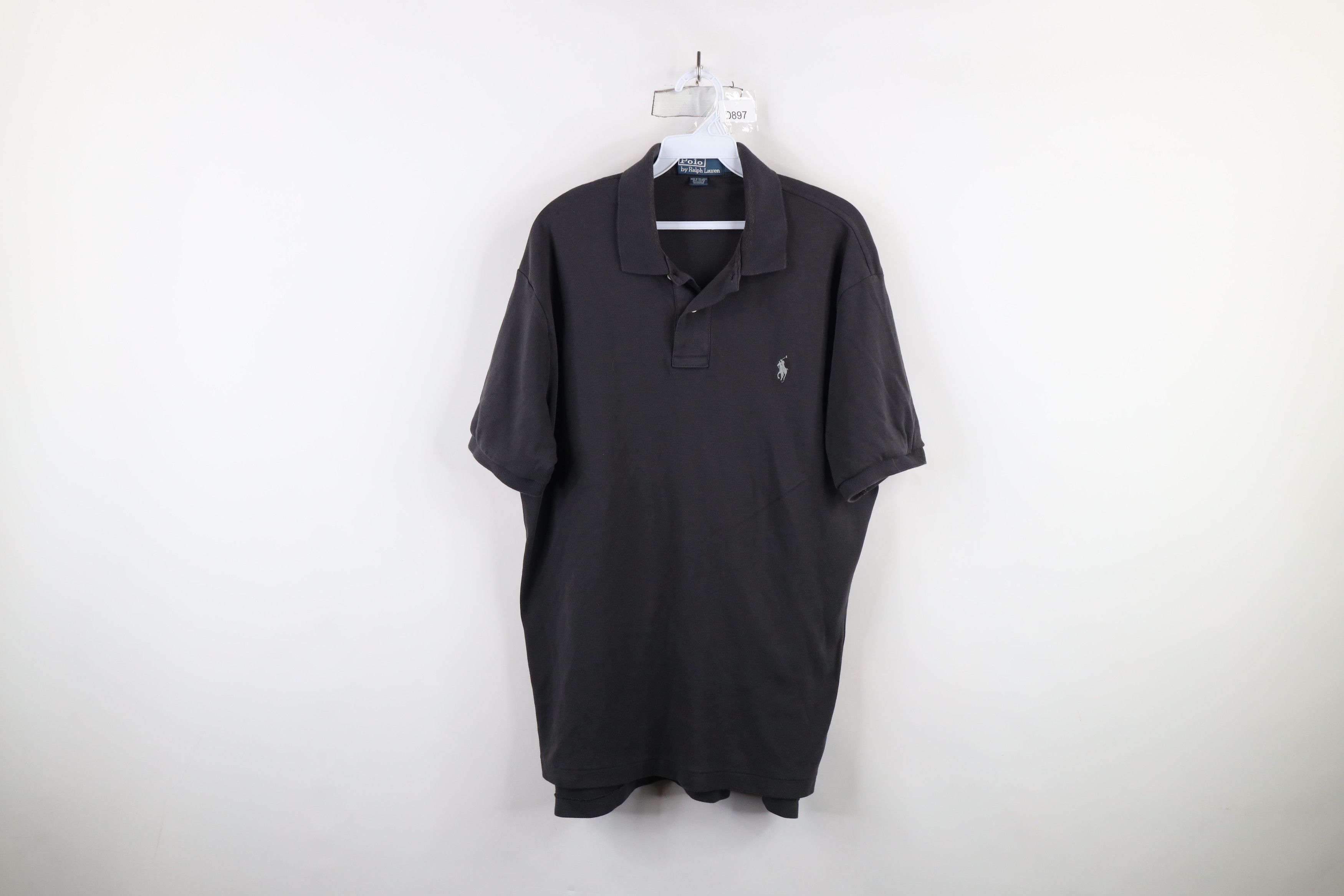 Ralph Lauren × Vintage Vintage 90s Ralph Lauren Soft Cotton Touch Polo Shirt Gray Size US L / EU 52-54 / 3 - 1 Thumbnail