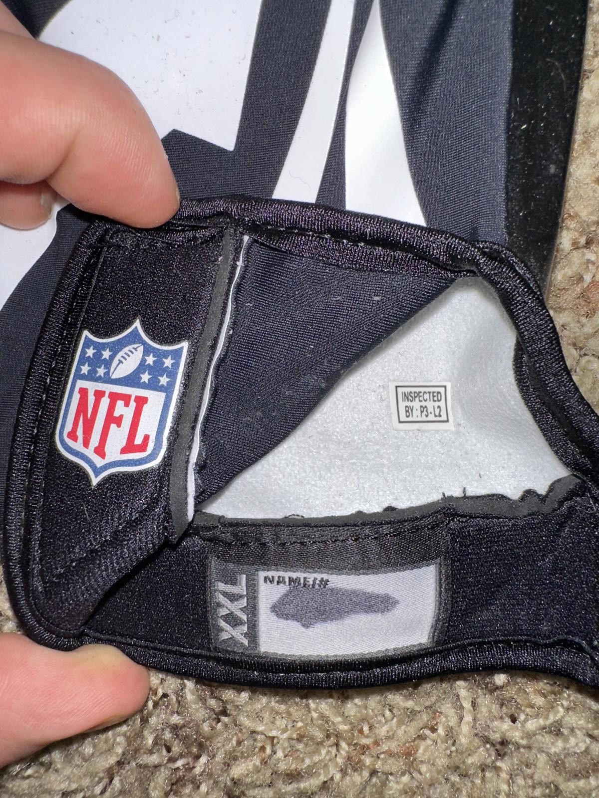 Nike Nike Torque NFL Receiver Football Gloves Black/White Size ONE SIZE - 8 Thumbnail
