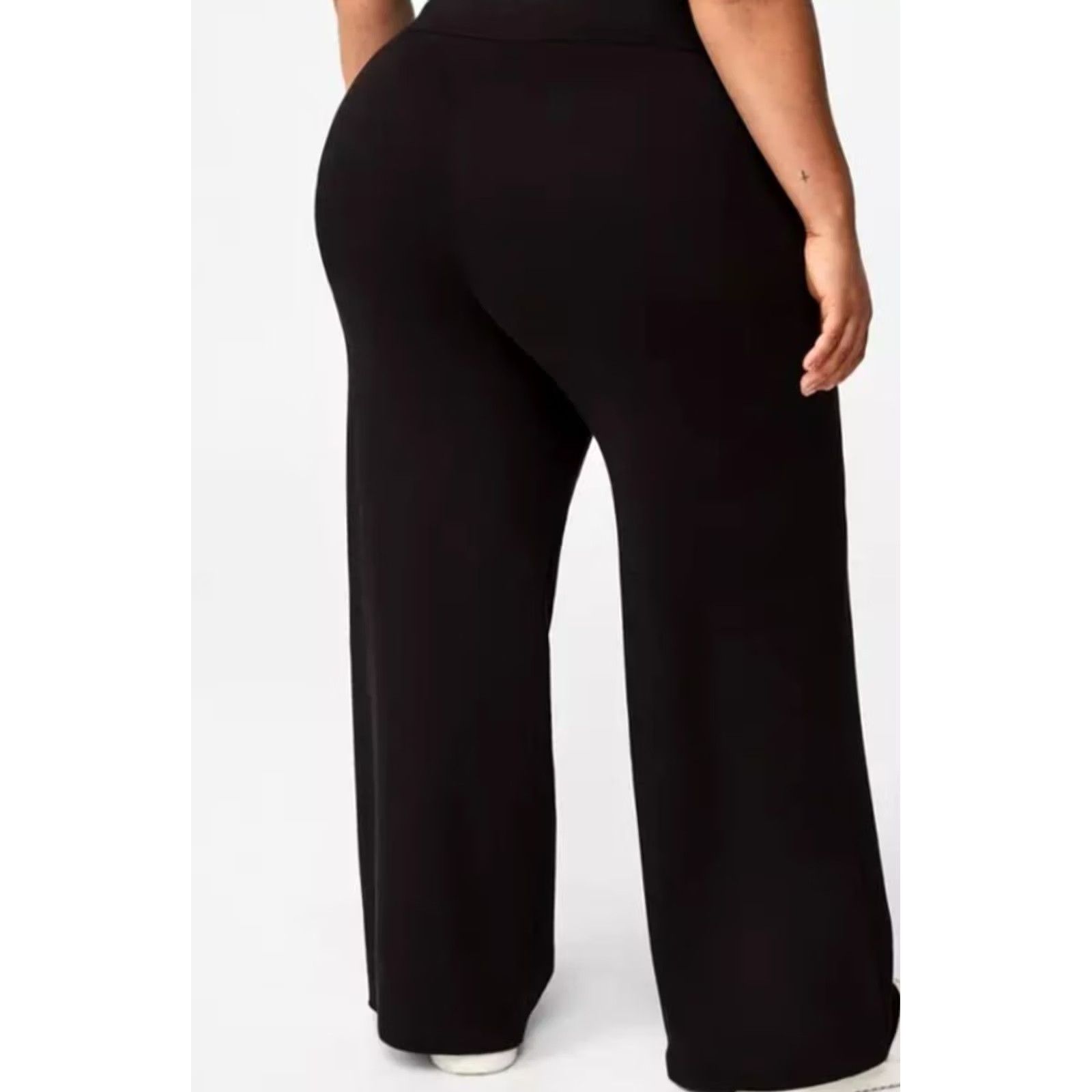 Torrid VINTAGE TORRID LIGHTWEIGHT PONTE WIDE LEG PULL ON PANTS PLUS SIZE 1 REGULAR Size 25" / US 0 / IT 36 - 3 Thumbnail