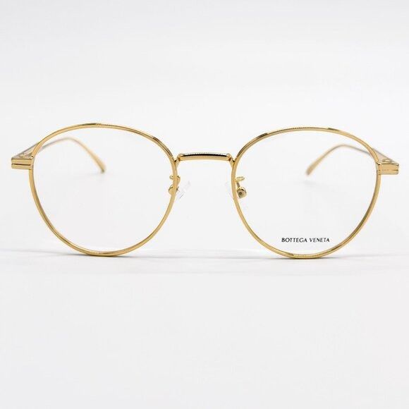 Bottega Veneta NEW BOTTEGA VENETA EYEGLASSES BV1016OA 002 ROUND GOLD UNISEX Size ONE SIZE - 4 Thumbnail