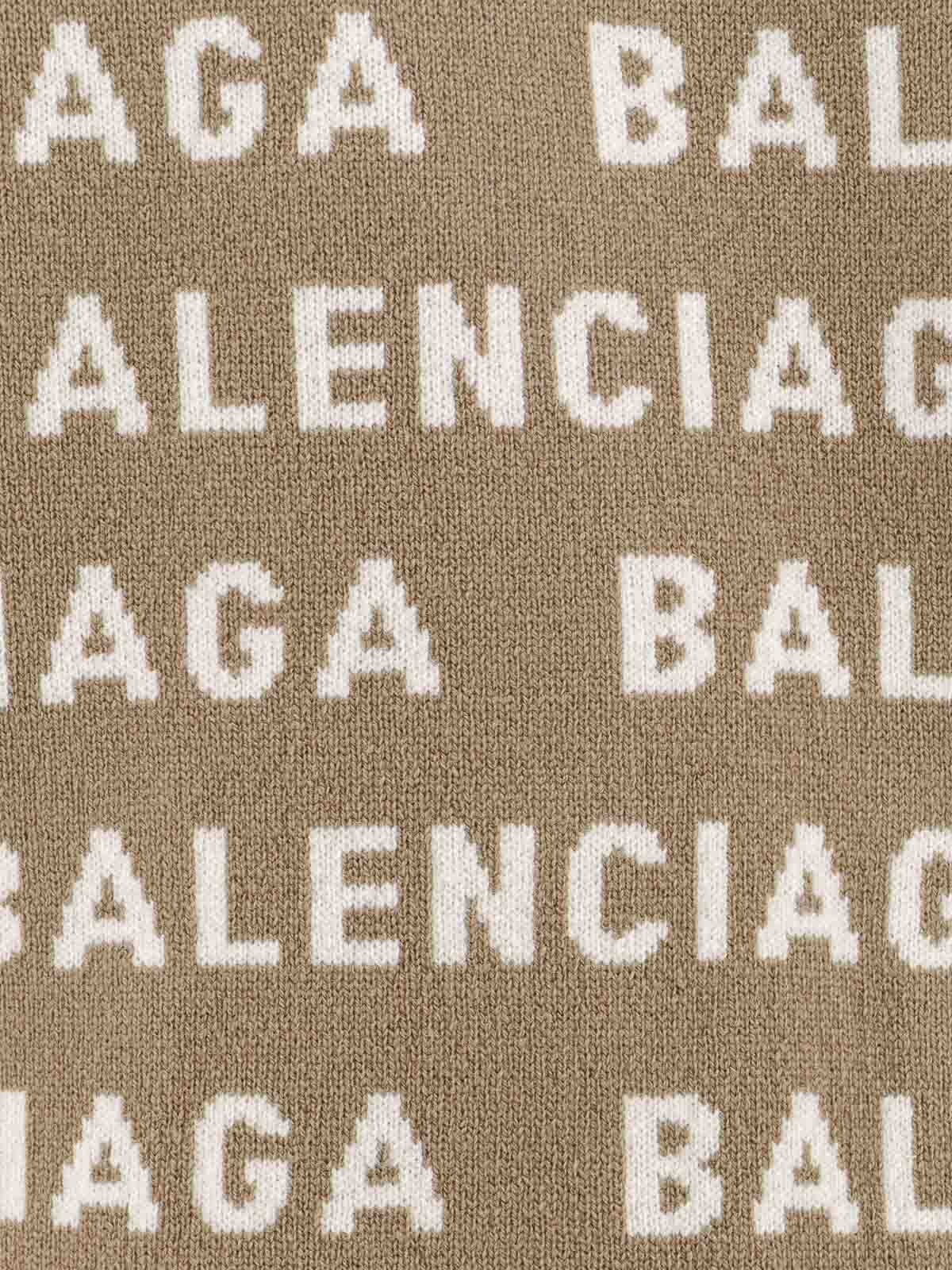 Balenciaga o1la1rc1a0325 All-Over Cardigan in Dark Beige/White Size M / US 6-8 / IT 42-44 - 3 Thumbnail