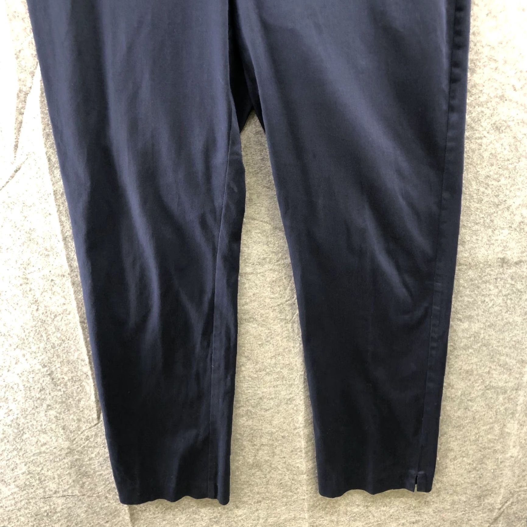 Uniqlo VINTAGE Ralph Lauren Women’s Dress Pants Size 14 Dark Navy Blue Straight Flat Front Twill Office Workwear Size 36" / US 14 / IT 50 - 4 Thumbnail
