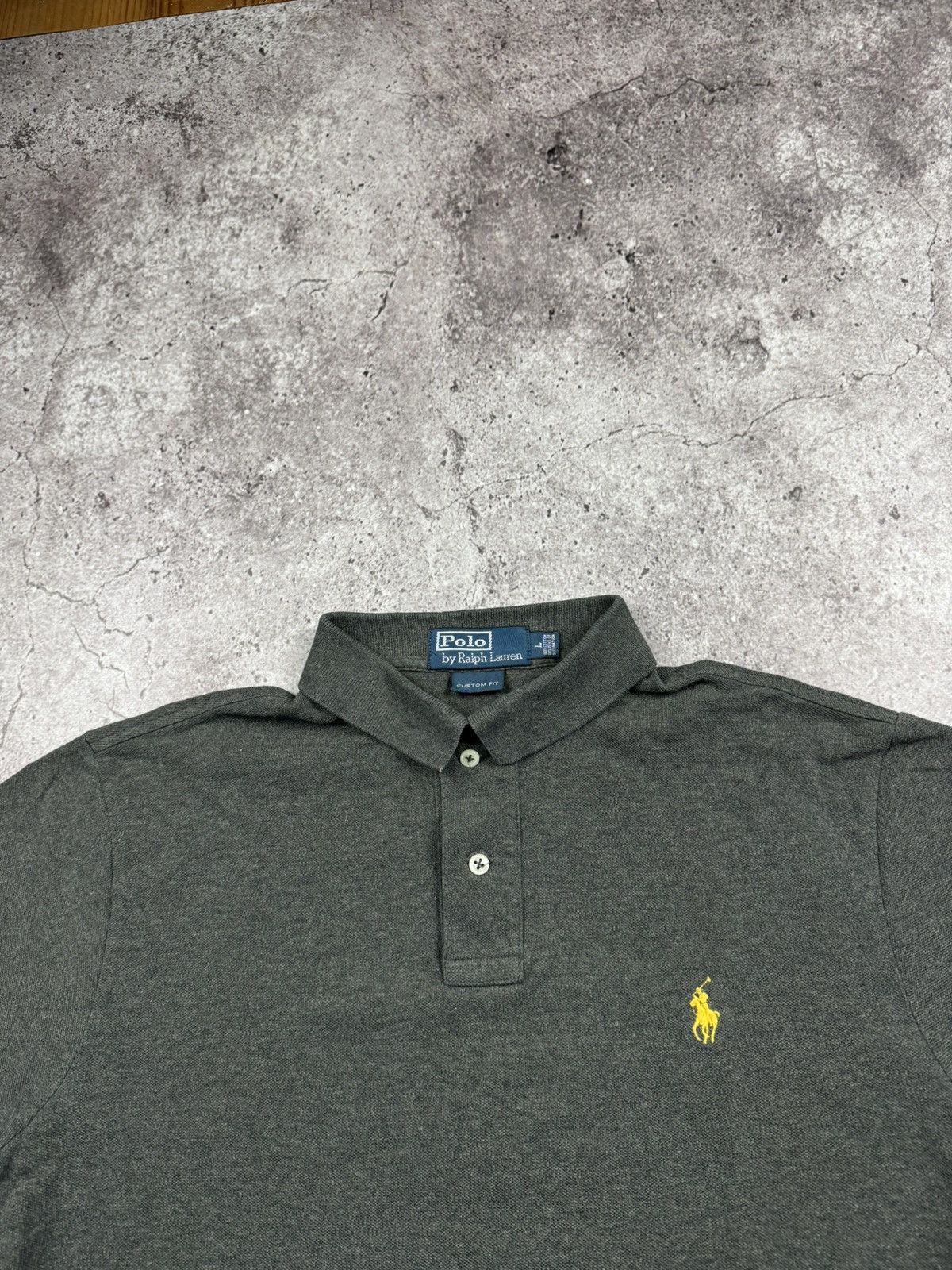 Polo Ralph Lauren Y2K Vintage Polo Ralph Lauren Gray Polos Rugby Shirt Japan Size US L / EU 52-54 / 3 - 3 Thumbnail