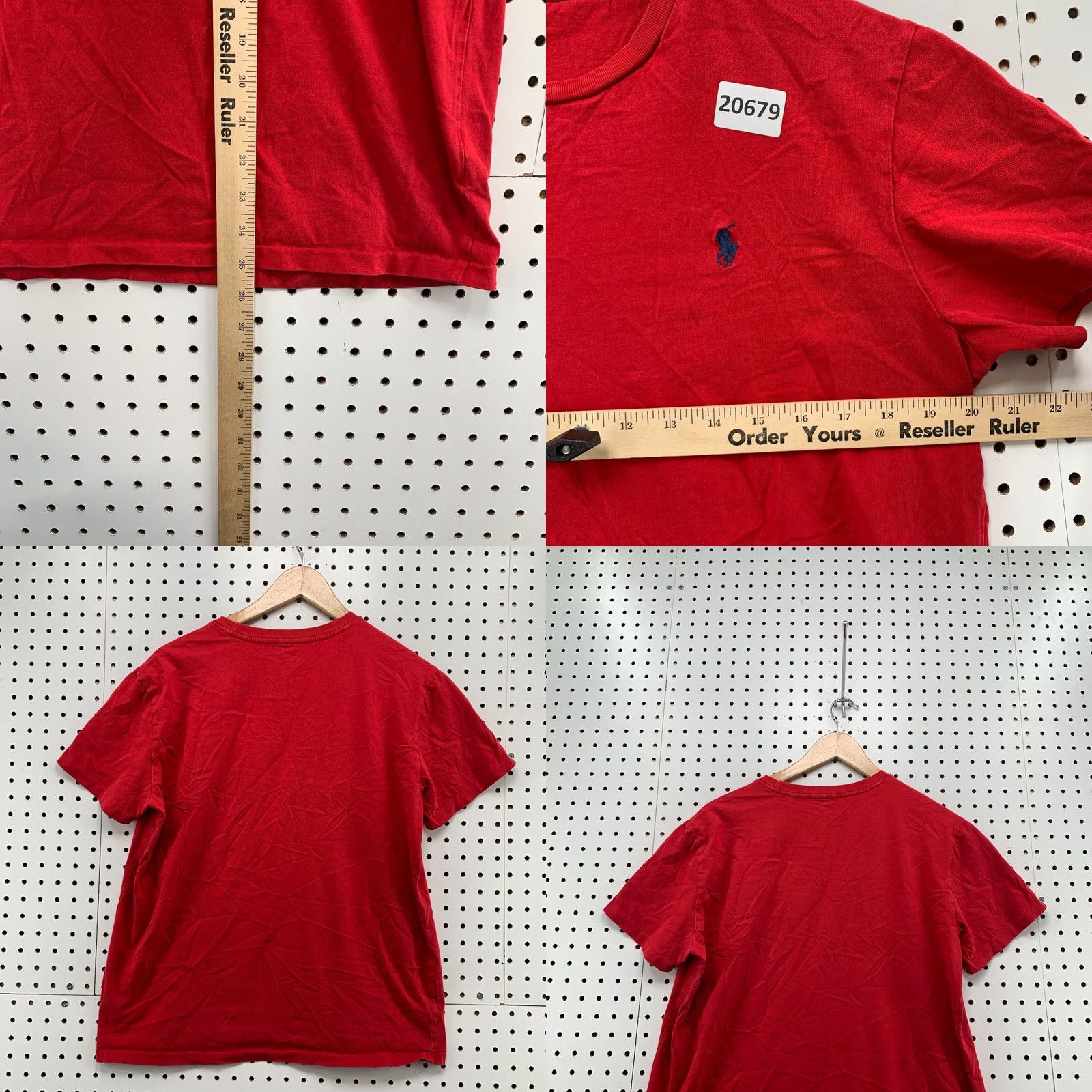 Polo Ralph Lauren Polo Ralph Lauren Shirt Mens Medium Red Blue Pony Short Sleeve Crew Neck 20x26 Size US M / EU 48-50 / 2 - 9 Thumbnail