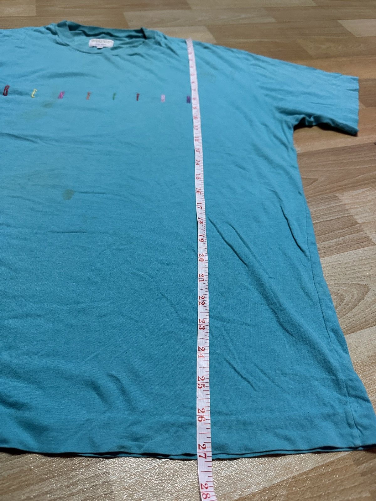 Benetton × United Colors Of Benetton 🌈 Benetton Colourfull Spellout Simple Style Tee Size US XL / EU 56 / 4 - 12 Thumbnail