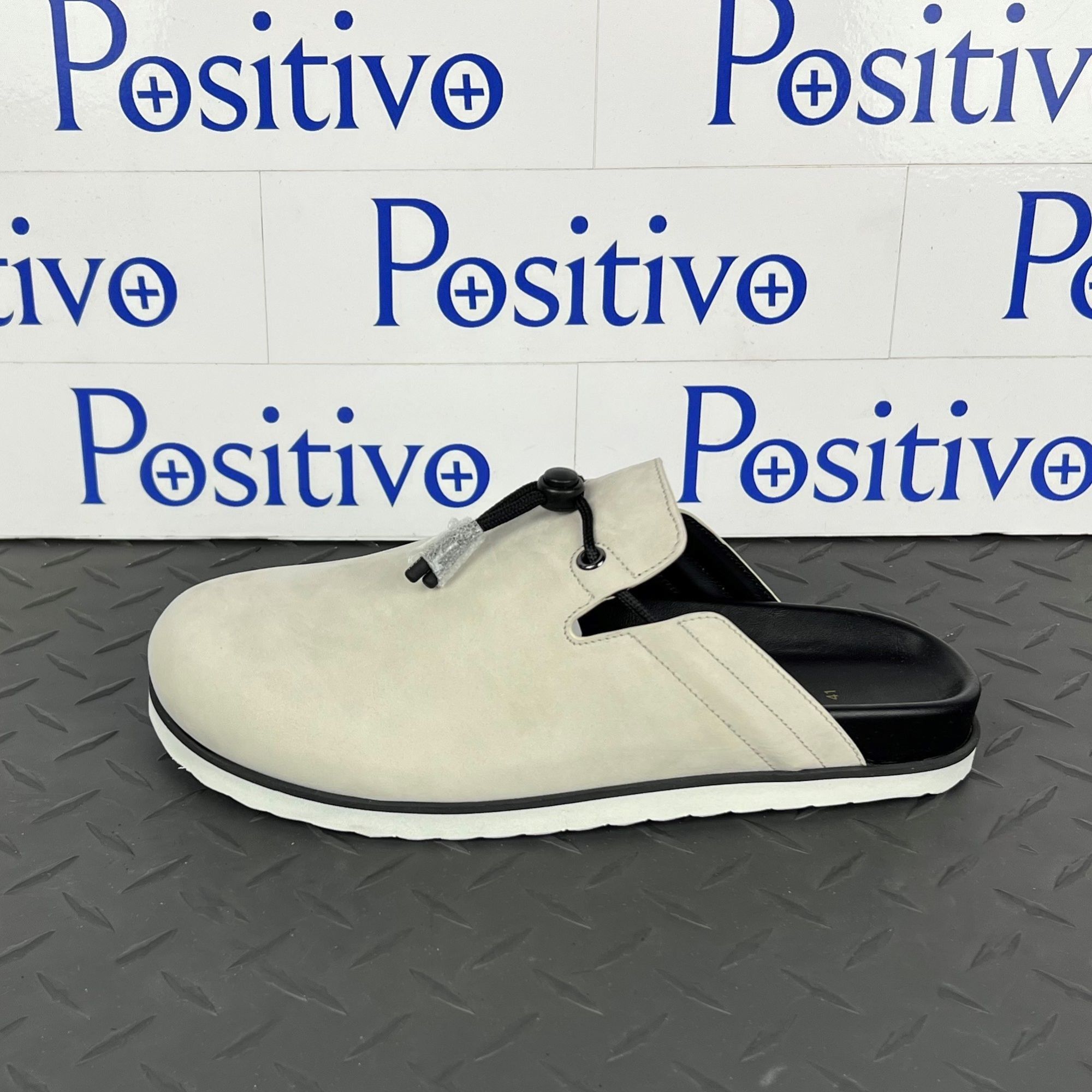 image of Buscemi Mens Pietro Natural Nubuk Leather Slippers Us 8