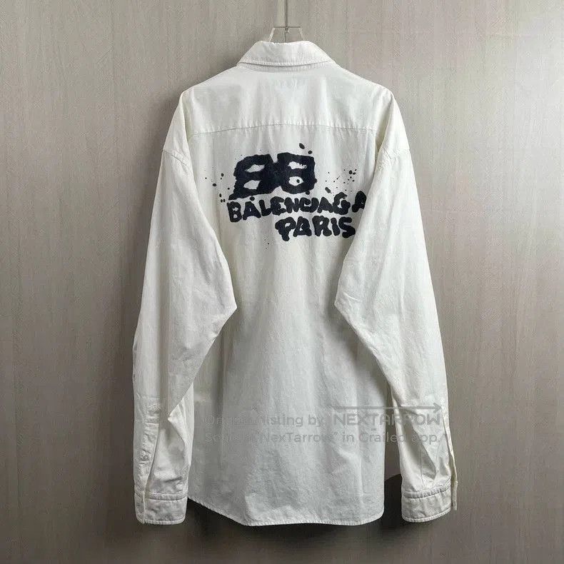 Balenciaga Balenciaga White Ink Letter Shirt. Size US M / EU 48-50 / 2 - 3 Thumbnail