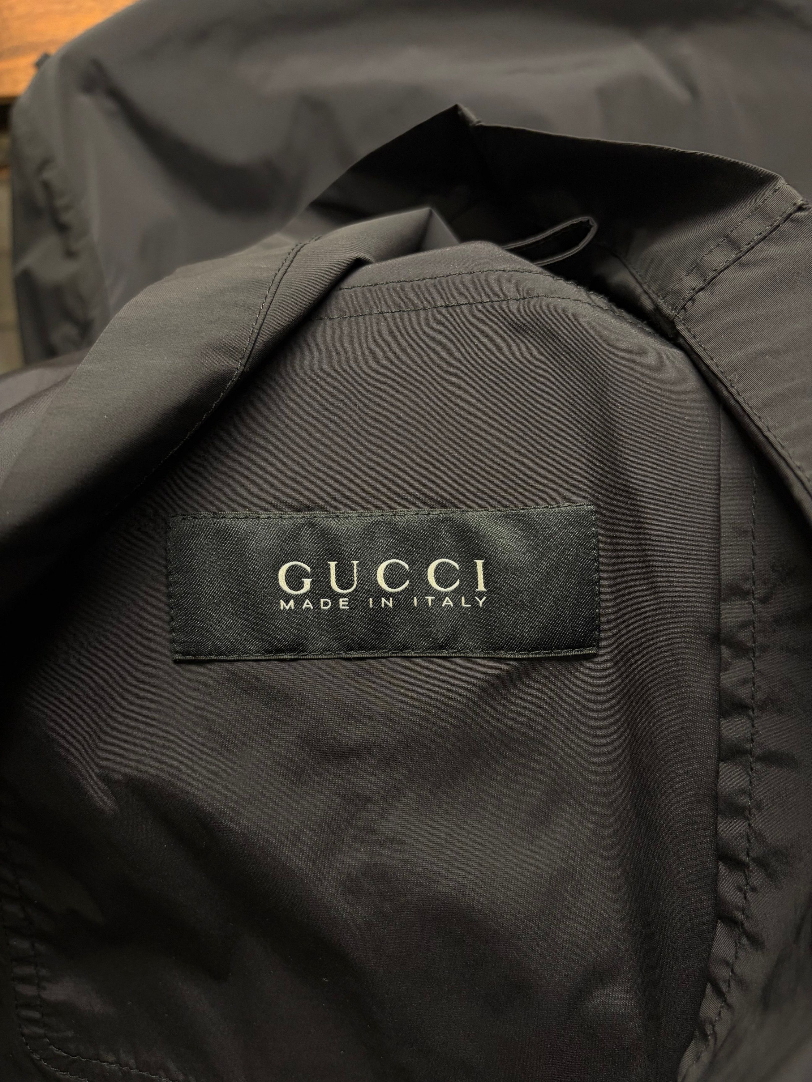 Gucci 2000s Gucci Nylon Shell Black Military ‘Field Jacket’ Size US M / EU 48-50 / 2 - 5 Thumbnail