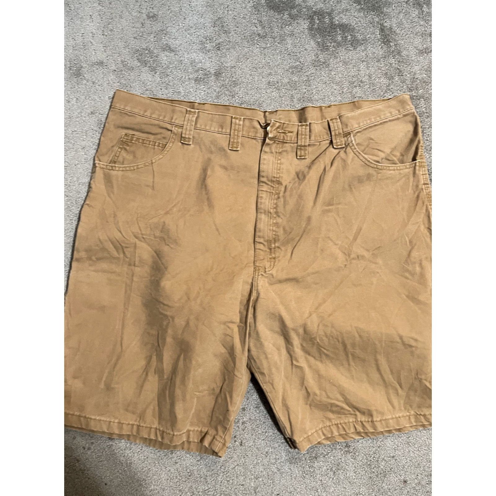 Wrangler Wrangler Carpenter Shorts Men's Dark Tan Khaki 44 Denim Pockets Outdoor Heritage 5 Star Vintage? Size US 44 / EU 60 - 3 Thumbnail