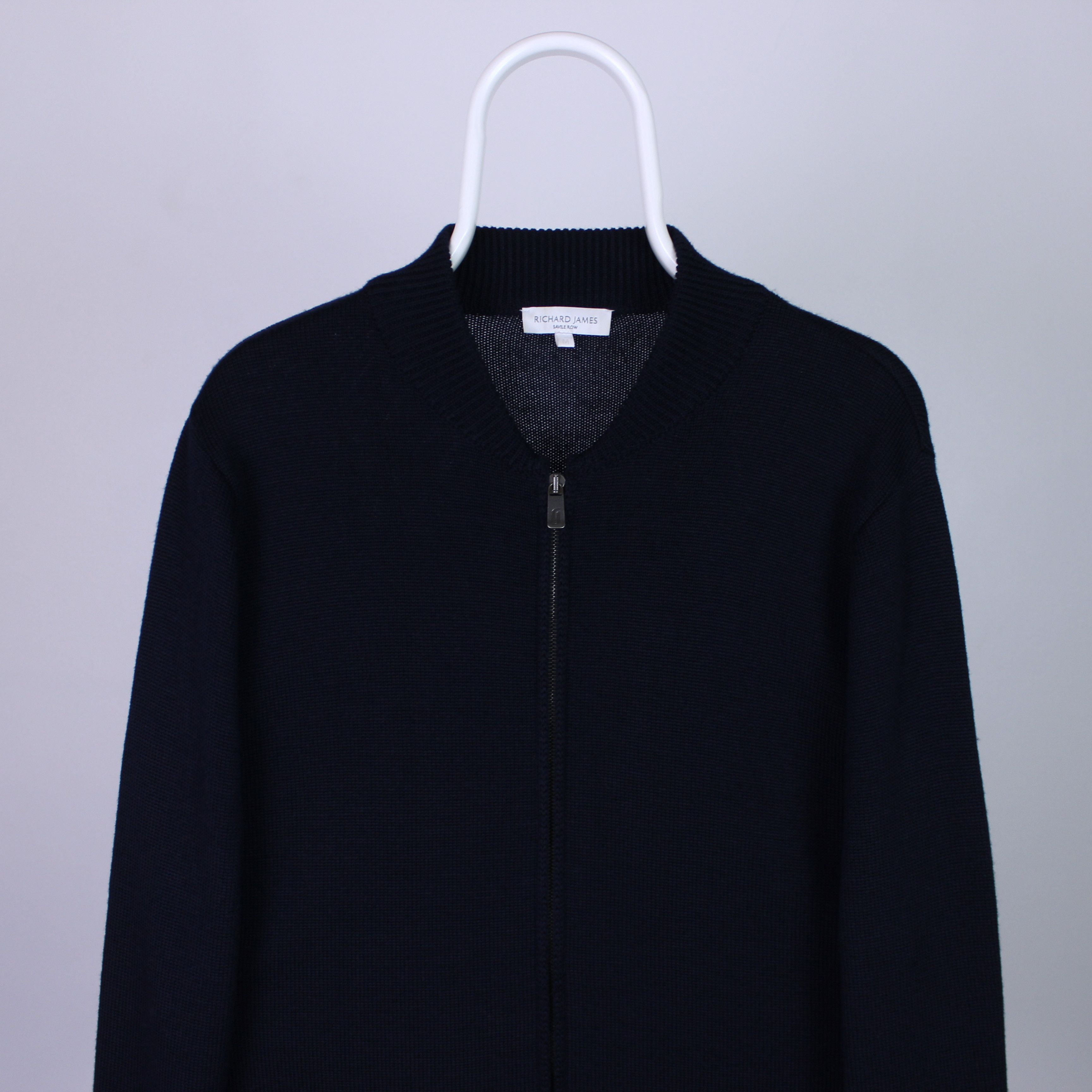 Richard James Richard James full zip sweater navy blue merino wool M L Size US M / EU 48-50 / 2 - 1 Thumbnail