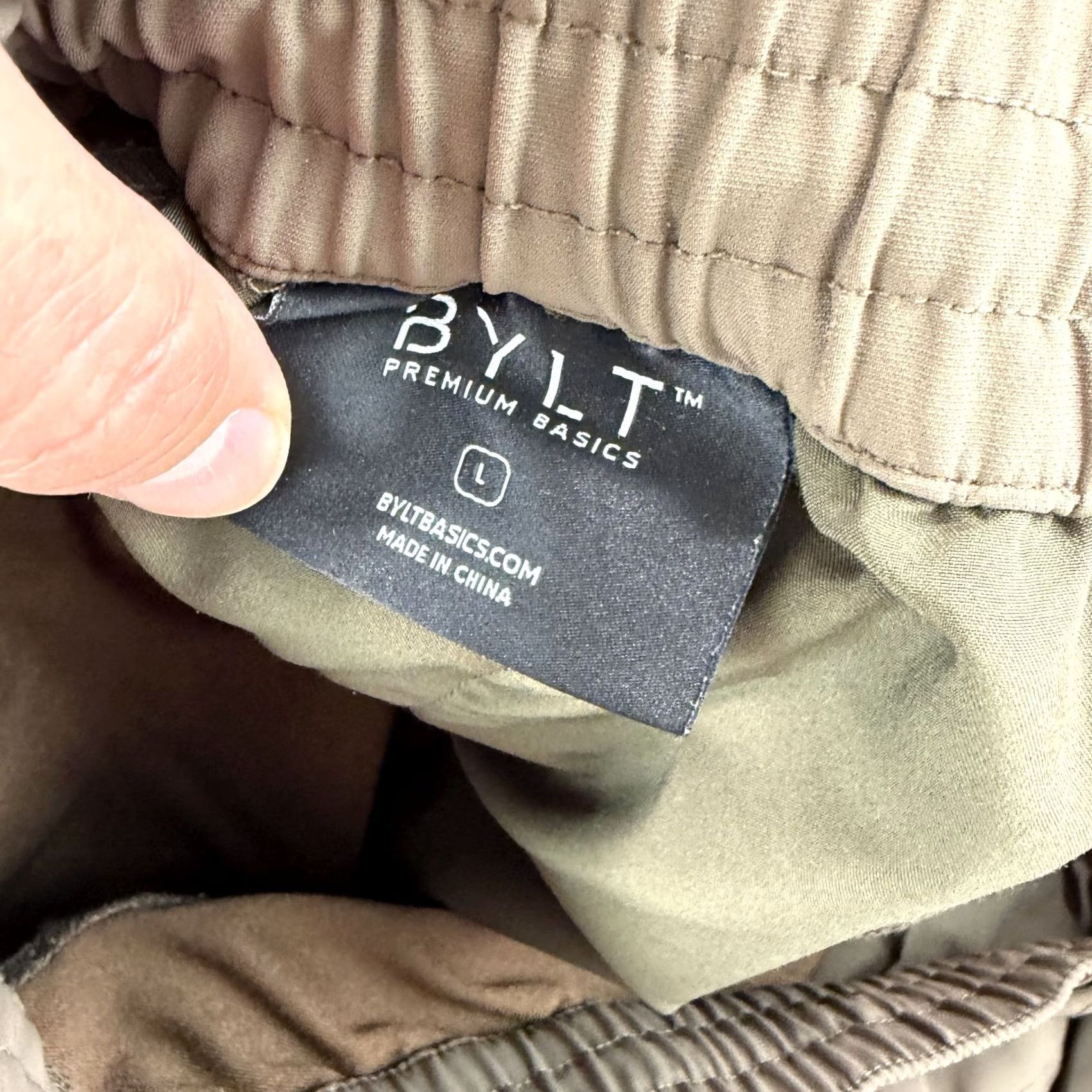 Vintage BYLT Pants Mens L Dark Taupe Premium Basics Active Cargo Men Tech Nylon Size US 33 - 2 Thumbnail
