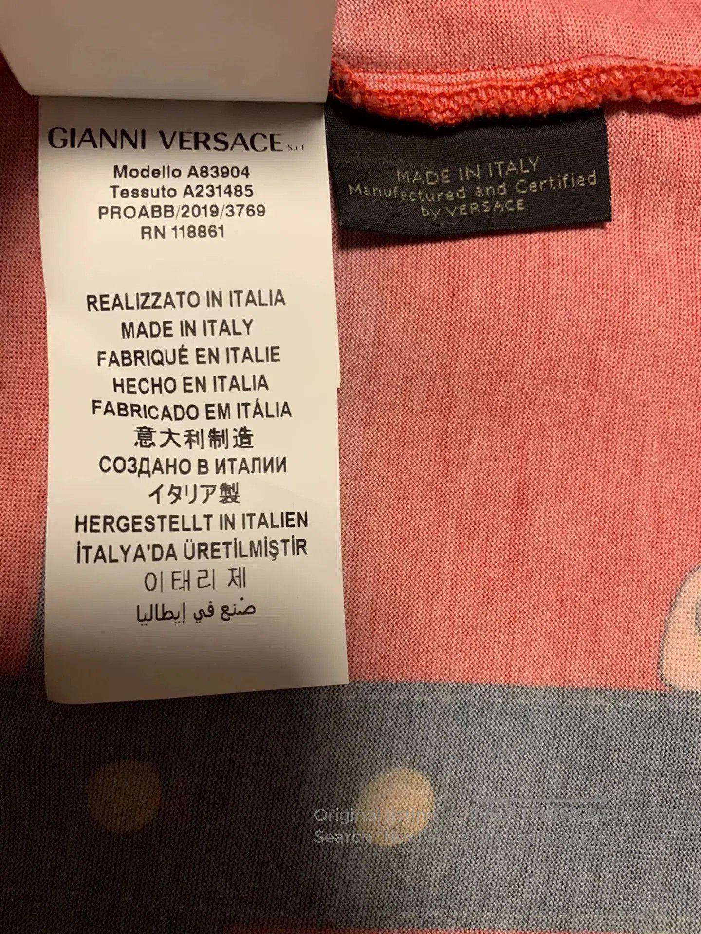 Versace Versace Men's Short Sleeve T. Size US M / EU 48-50 / 2 - 6 Thumbnail