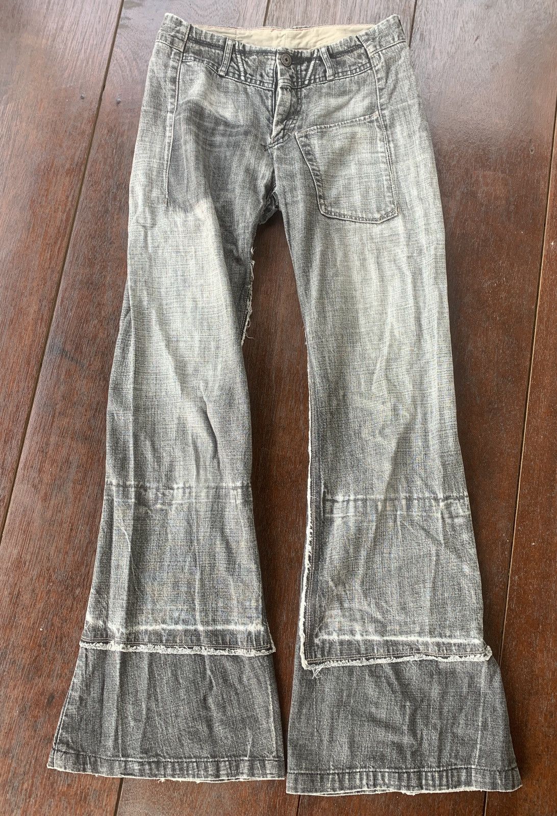 If Six Was Nine × Marithe + Francois Girbaud Marithe Francois Girbaud double knee bell bottom denim Size US 30 / EU 46 - 1 Thumbnail