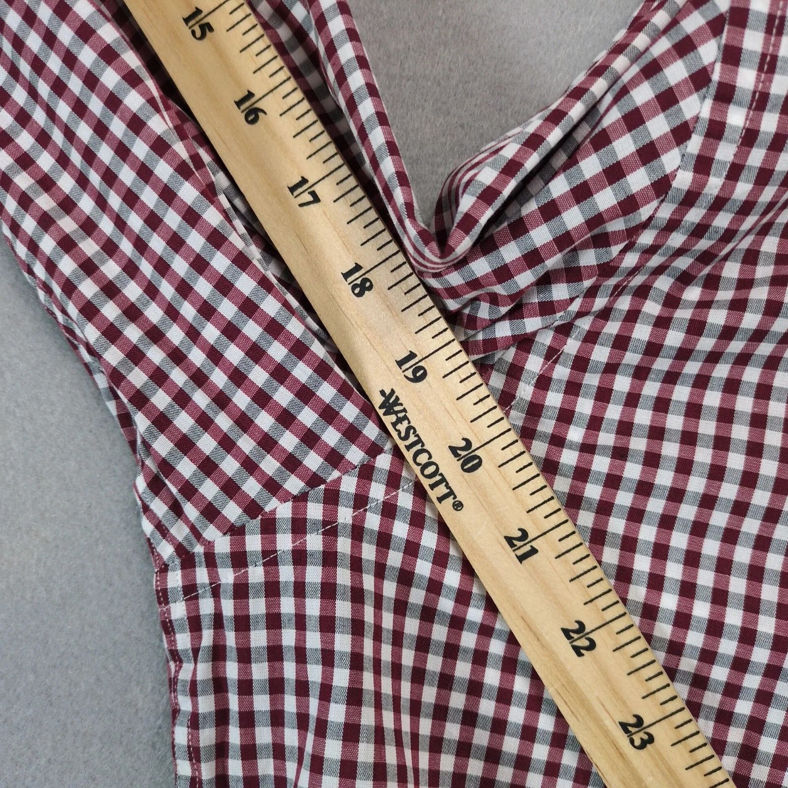 Nautica Nautica Classic Fit Red Check Men's Dress Shirt XL Long Slv Size US XL / EU 56 / 4 - 8 Thumbnail