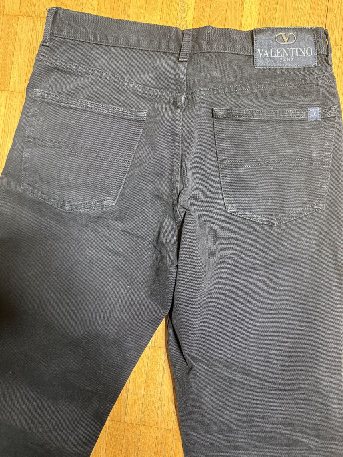Yves Saint Laurent Valentino Jeans Black Straight Fit Denim Pants Size 30 Size US 30 / EU 46 - 6 Thumbnail