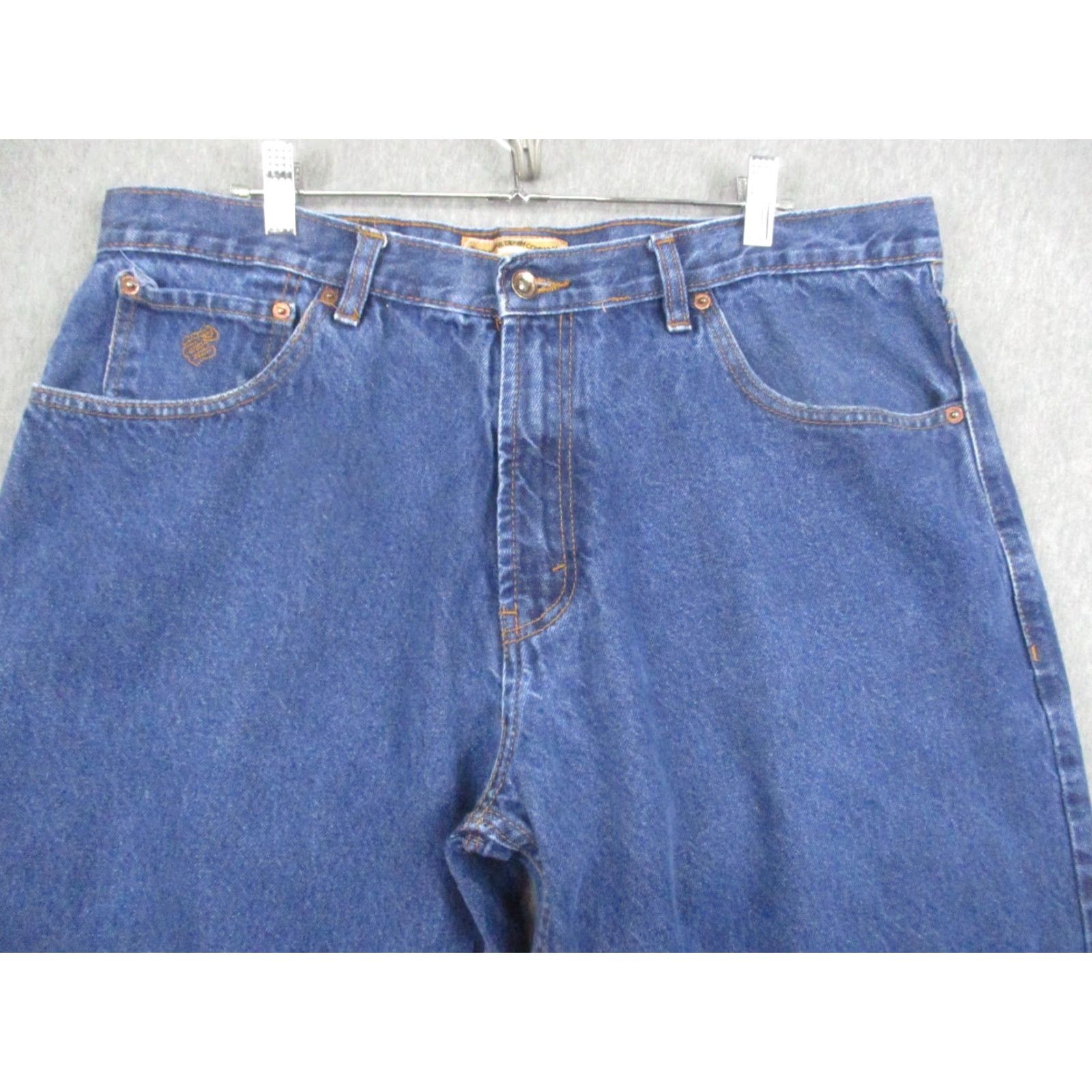 Rocawear VINTAGE Rocawear Jeans Men 38x32 Baggy Loose Fit Blue Wash Denim Wide Leg Distressed Logo 5-Pocket Mens Jeans Size US 38 / EU 54 - 2 Thumbnail