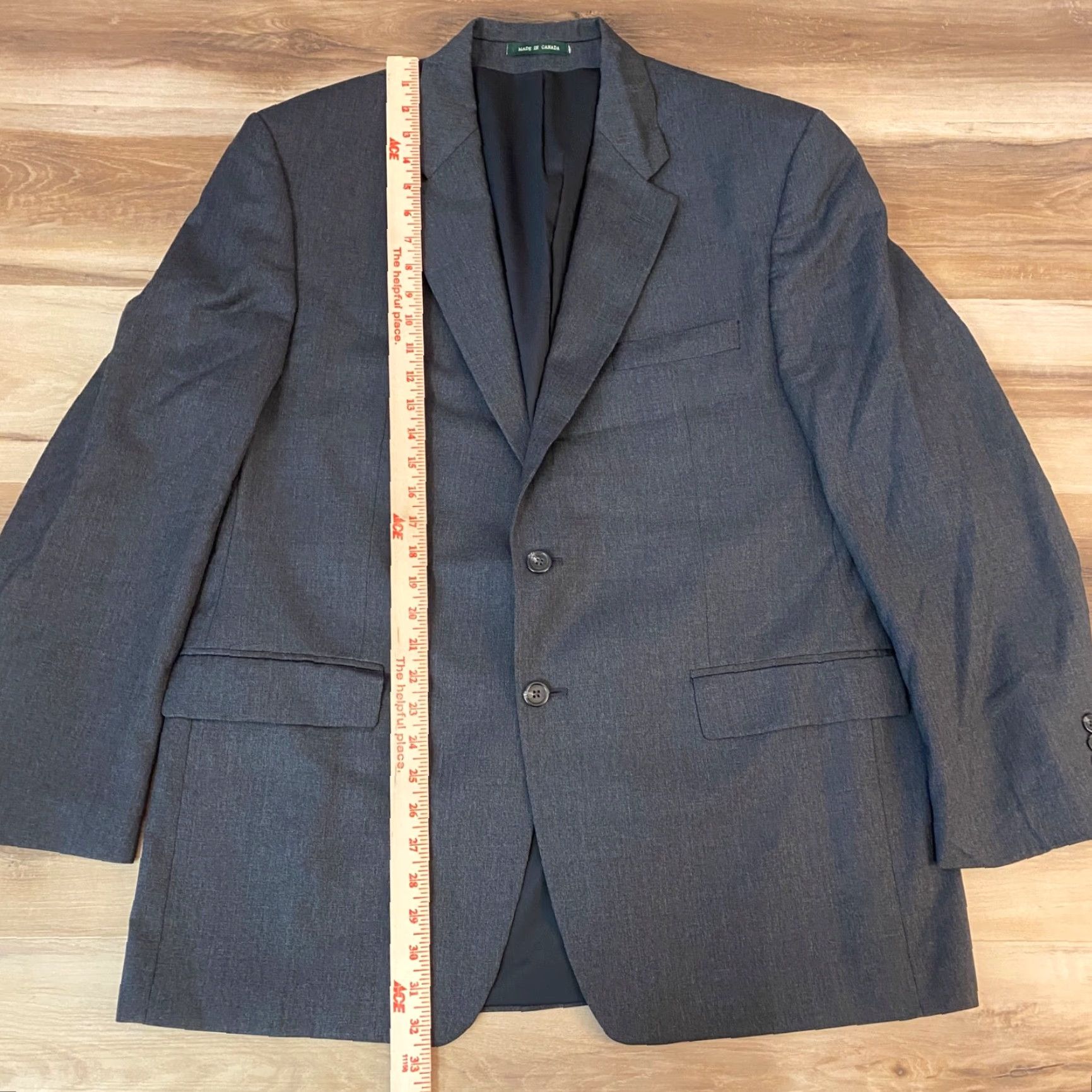 Ralph Lauren Lauren Ralph Lauren Blazer Mens 44R Gray Wool 2 Button Coat Sport Jacket Shirt Size 44R - 3 Thumbnail