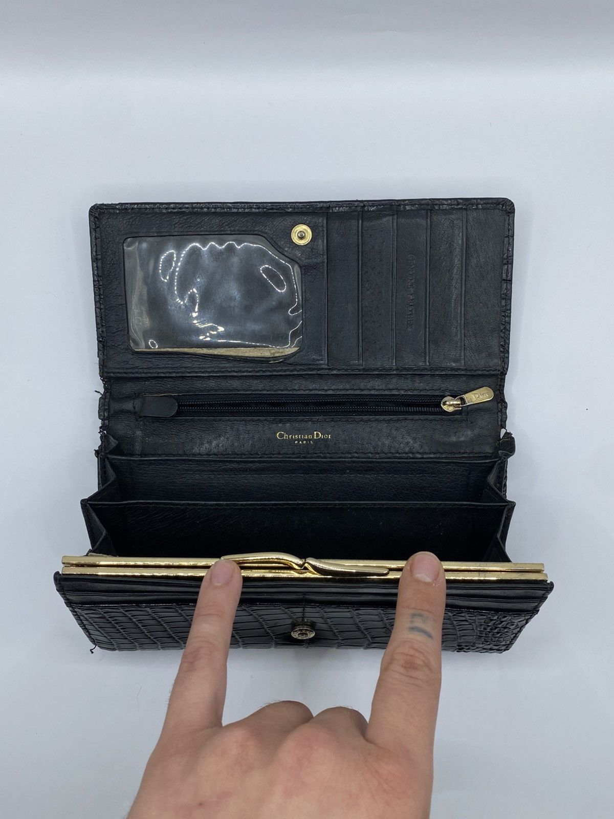 Christian Dior Monsieur Christian Dior vintage leather wallet Size ONE SIZE - 3 Thumbnail