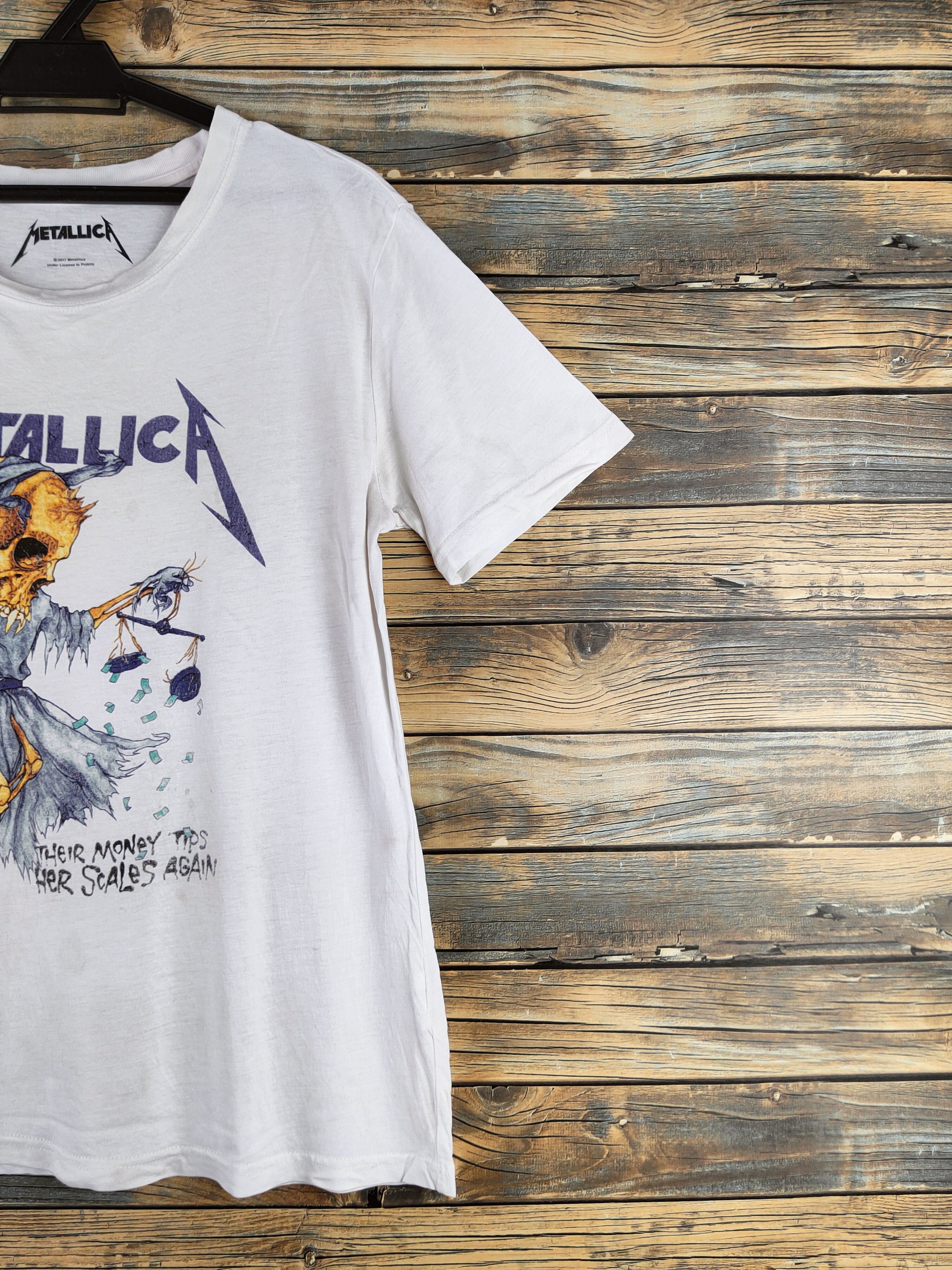 Metallica Metallica White Short Sleeve T-shirts #S2874 Size US L / EU 52-54 / 3 - 6 Thumbnail