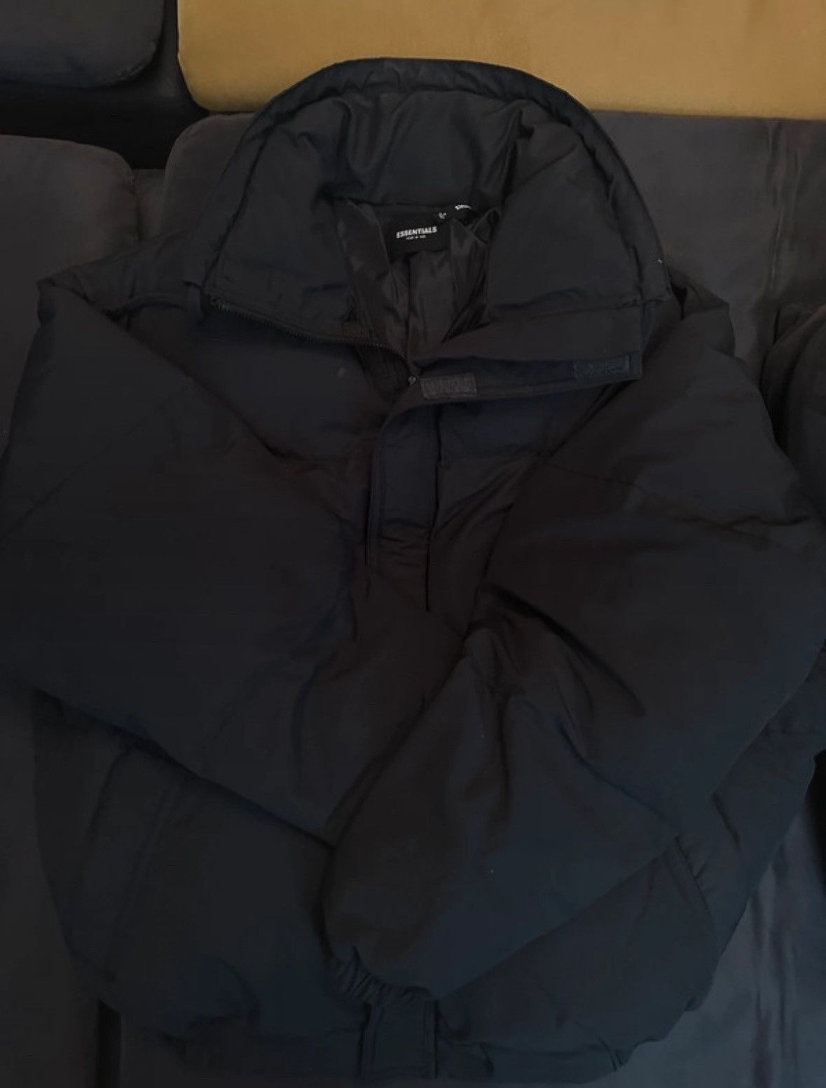 image of Essentials Puffer Jacket in Black, Men's (Size Small)