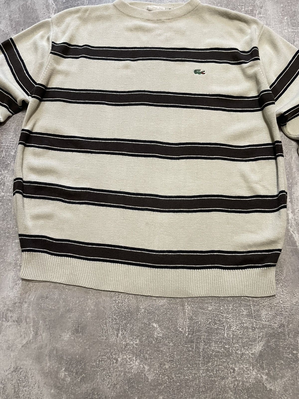 Lacoste Vintage Lacoste Striped Sweater Size US L / EU 52-54 / 3 - 3 Thumbnail