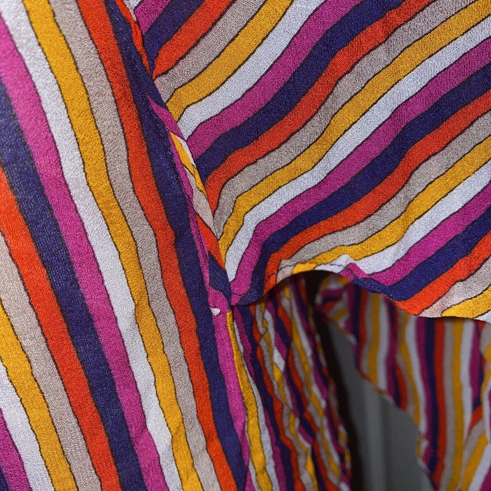 Trina Turk Trina Turk Rainbow Striped Blouse Size XS Flowy Long Sleeve Size XS / US 0-2 / IT 36-38 - 5 Thumbnail
