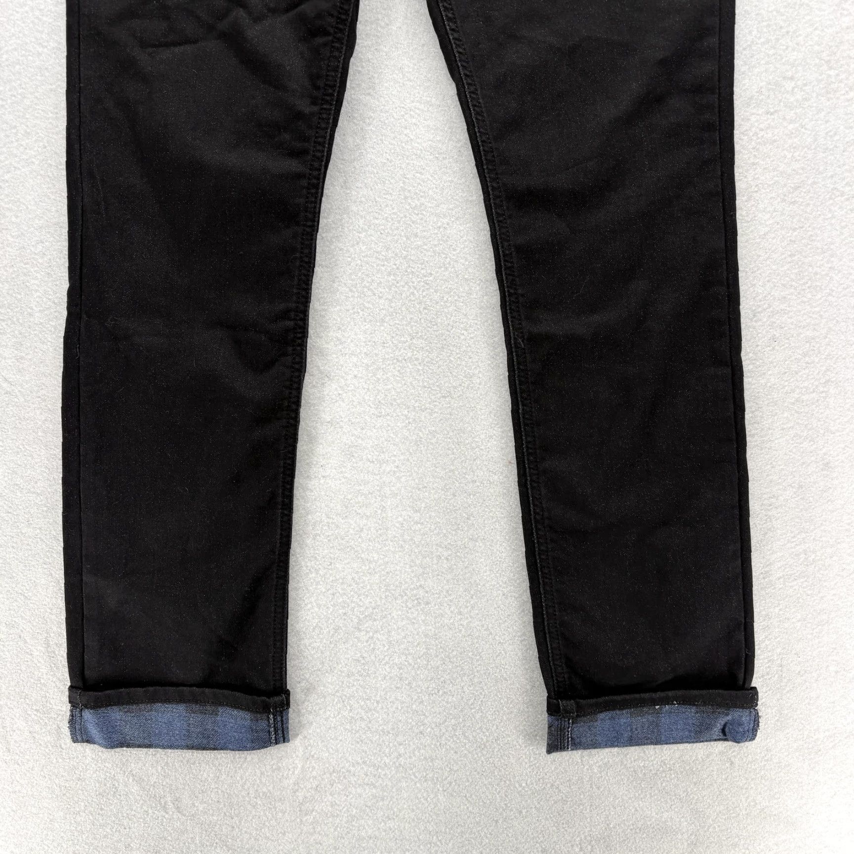 Lee Lee Lined Straight Jeans Womens 8 Tall Black Mid Rise Fleece Lined Stretch Denim Size 30" / US 8 / IT 44 - 3 Thumbnail