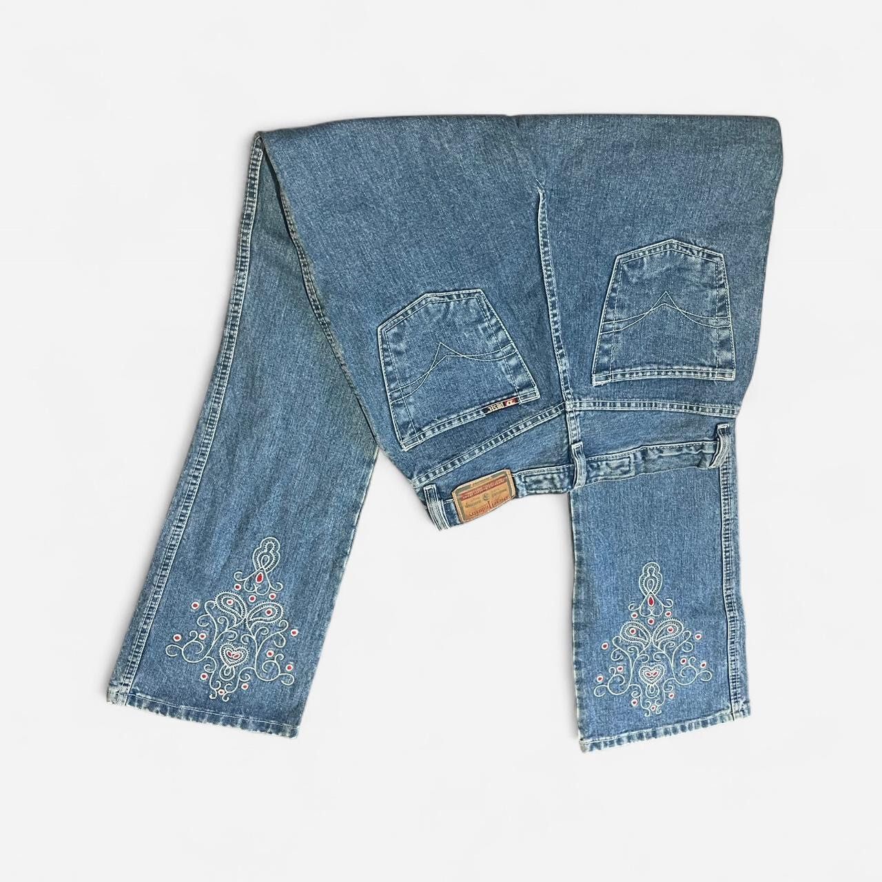 Diesel Diesel ARCHIVE DEADSTOCK light-wash flare embroidered jeans Size 30" / US 8 / IT 44 - 5 Thumbnail