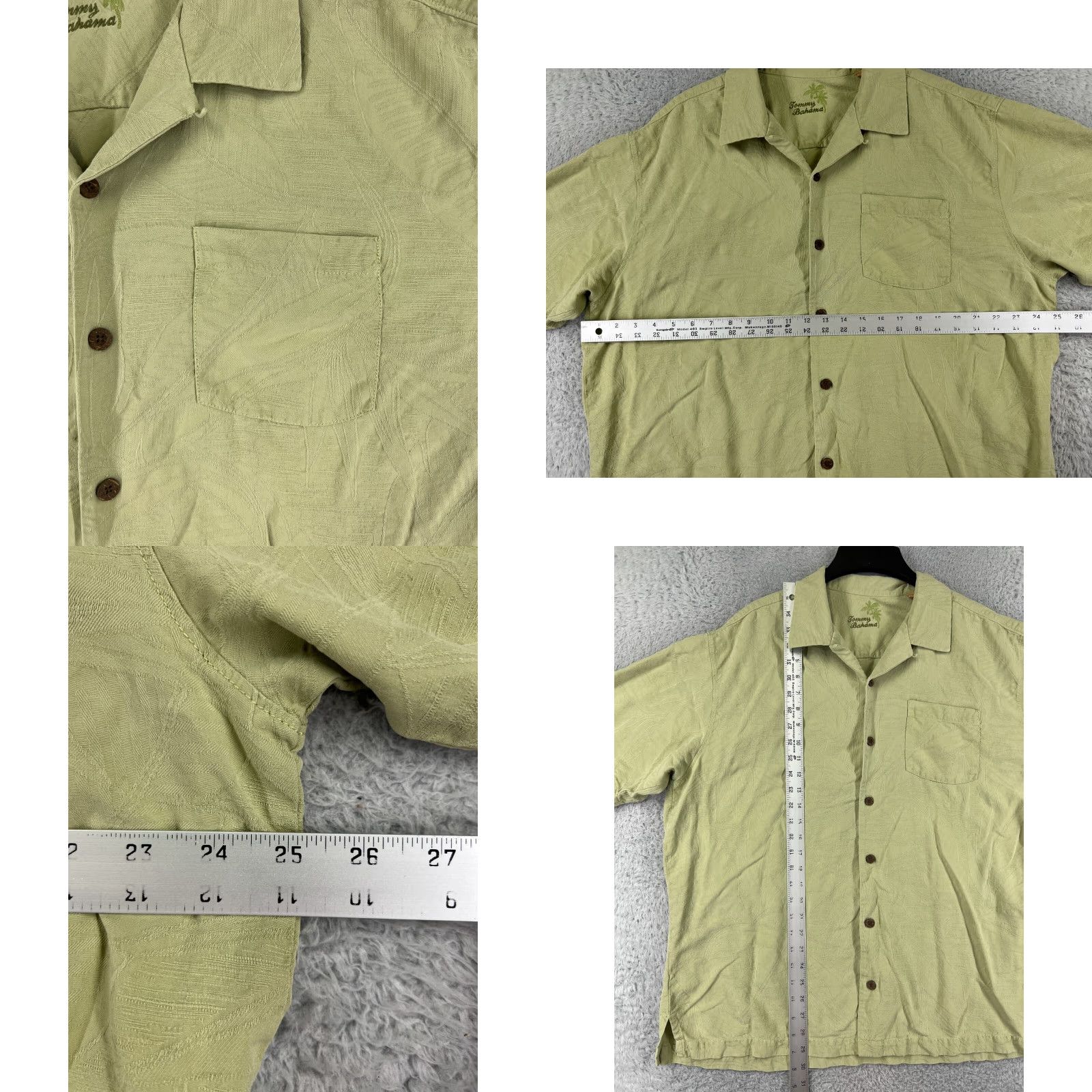 Tommy Bahama Tommy Bahama Shirt XL Green Floral Button-Up 100% Silk Hawaiian Aloha Beach Vacation Mens Size US XL / EU 56 / 4 - 8 Thumbnail