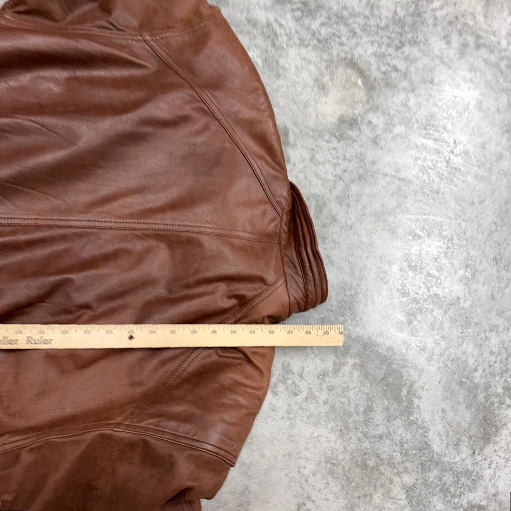 Vintage VINTAGE IOU Jacket Mens Small Brown Leather Euro Mode Field Coat Military 80s Size US S / EU 44-46 / 1 - 8 Thumbnail
