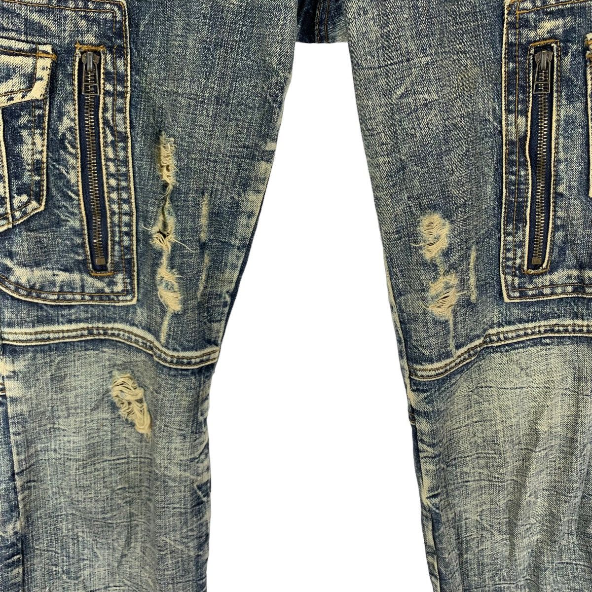 If Six Was Nine VINTAGE SEMANTIC DESIGN DISTRESSED DENIM PANT SIZE 31 Size US 31 - 5 Thumbnail