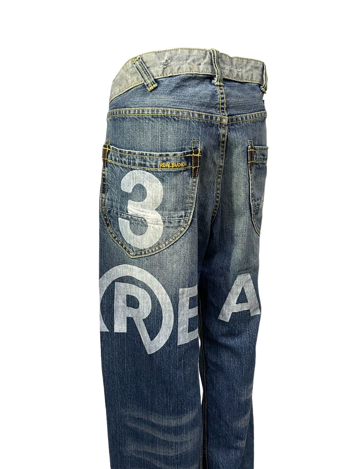 Artful Dodger × Ed Hardy Real Bvoice Painted Dirty Baggy Loose Jeans Size US 34 / EU 50 - 6 Thumbnail