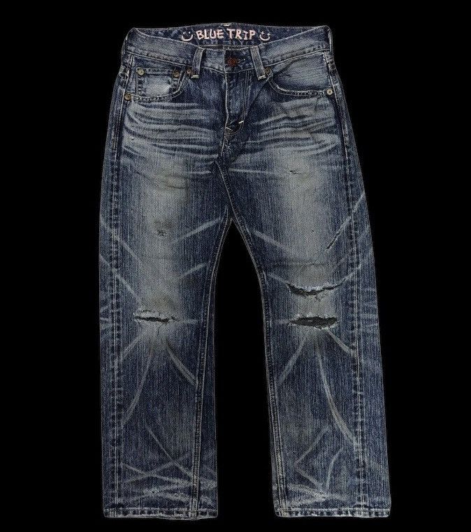 Edwin VINTAGE EDWIN BLUE TRIP DISTRESSED DENIM Size US 31 - 1 Thumbnail