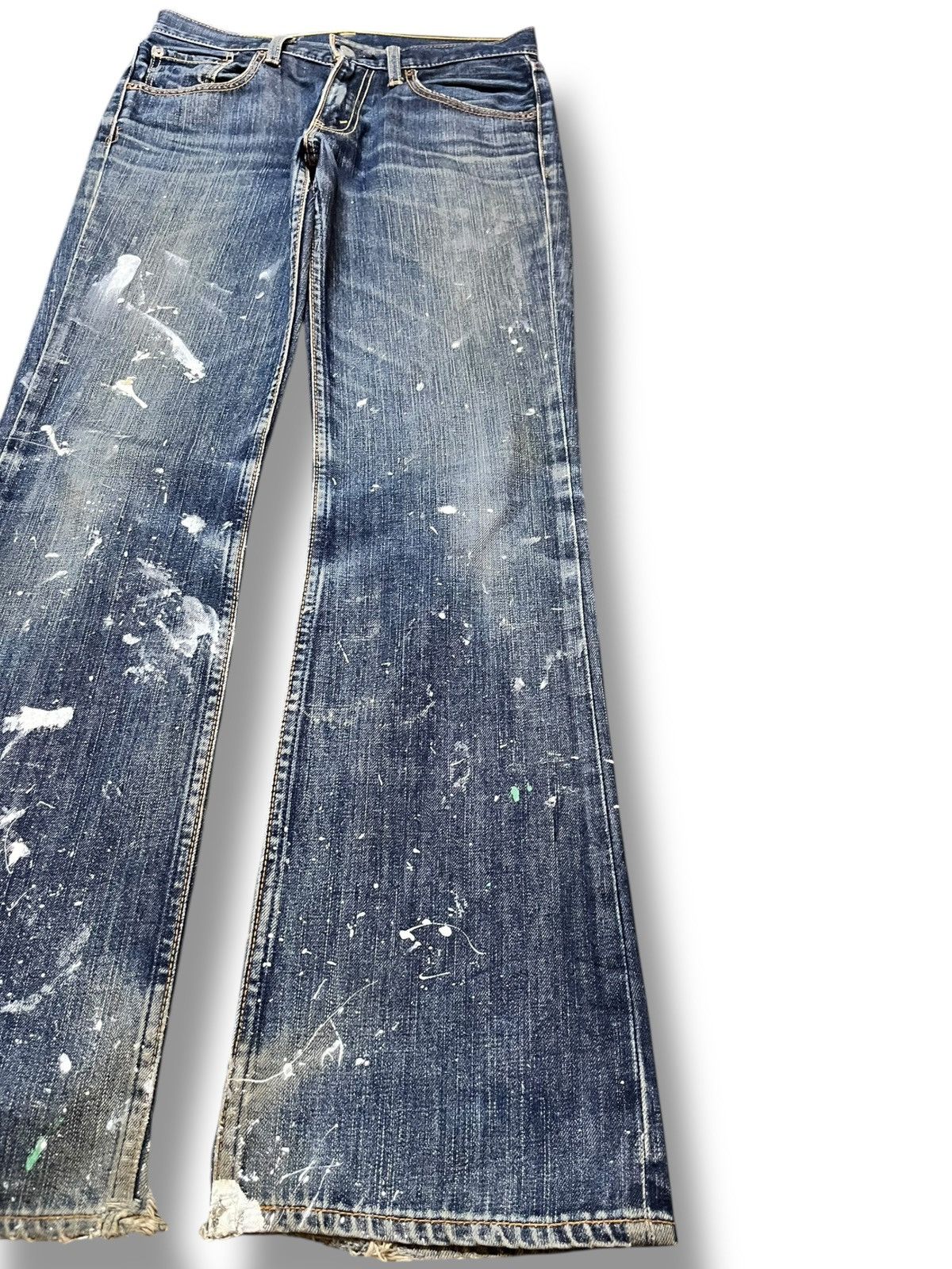 Levi's Vintage Clothing Vintage Levi’s 707 Flare Paint Splatter Denim Size US 30 / EU 46 - 4 Thumbnail