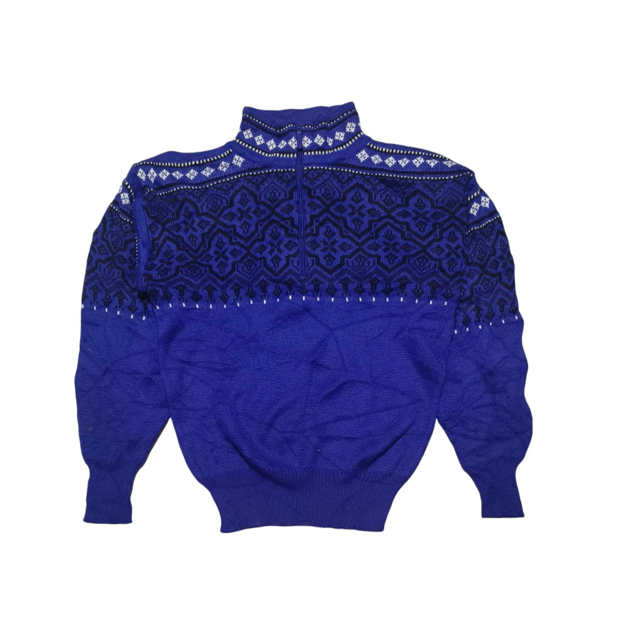 Meister Vintage 80s MEISTER Ethnic Striped Motifs Knit Sweater Size US S / EU 44-46 / 1 - 1 Thumbnail