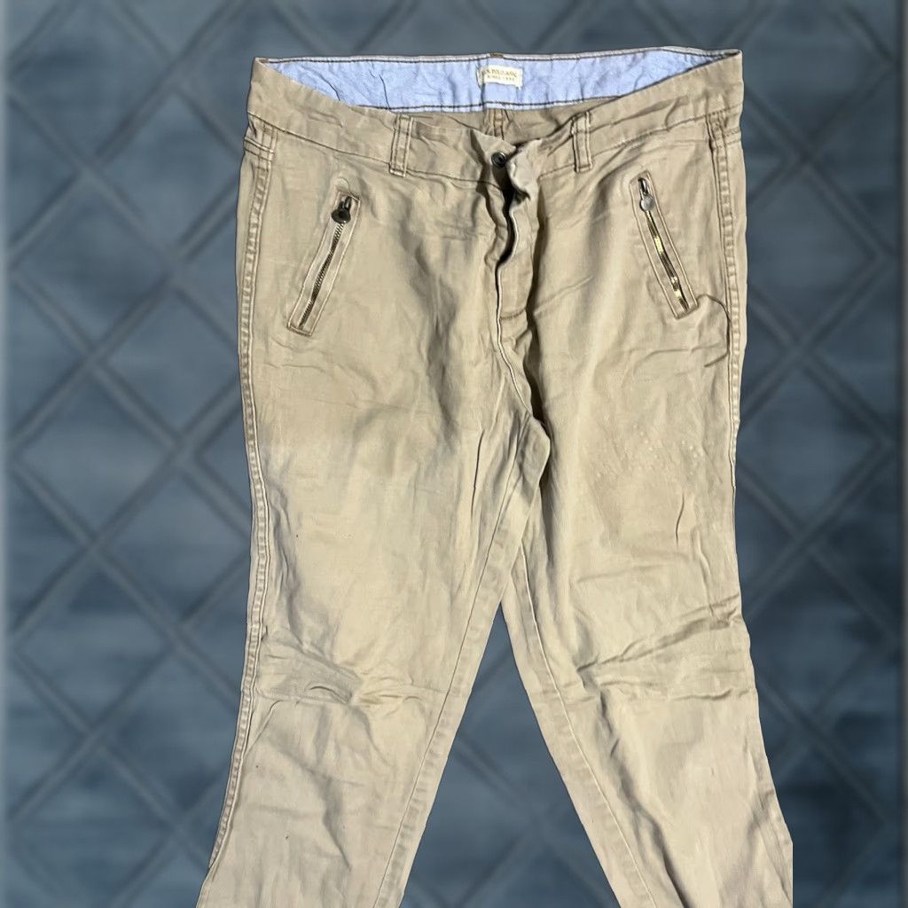 U.S. Polo Assn. U.S. POLO ASSN. Women's stretch khaki trousers Size 8 Slap Button Zip Pockets Casual Pants Regular Womens 30 in Inseam Khaki Tan Size ONE SIZE - 1 Thumbnail