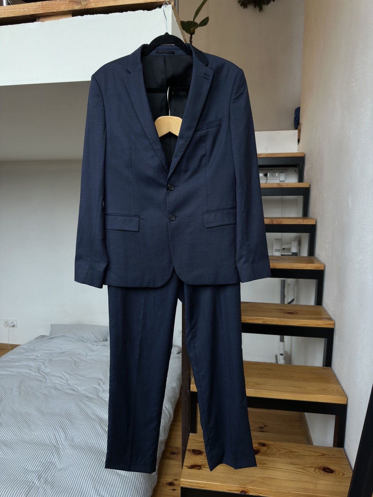The Kooples The Kooples Navy Classic Tailoring Suite Wool 46 Size 46R - 6 Thumbnail